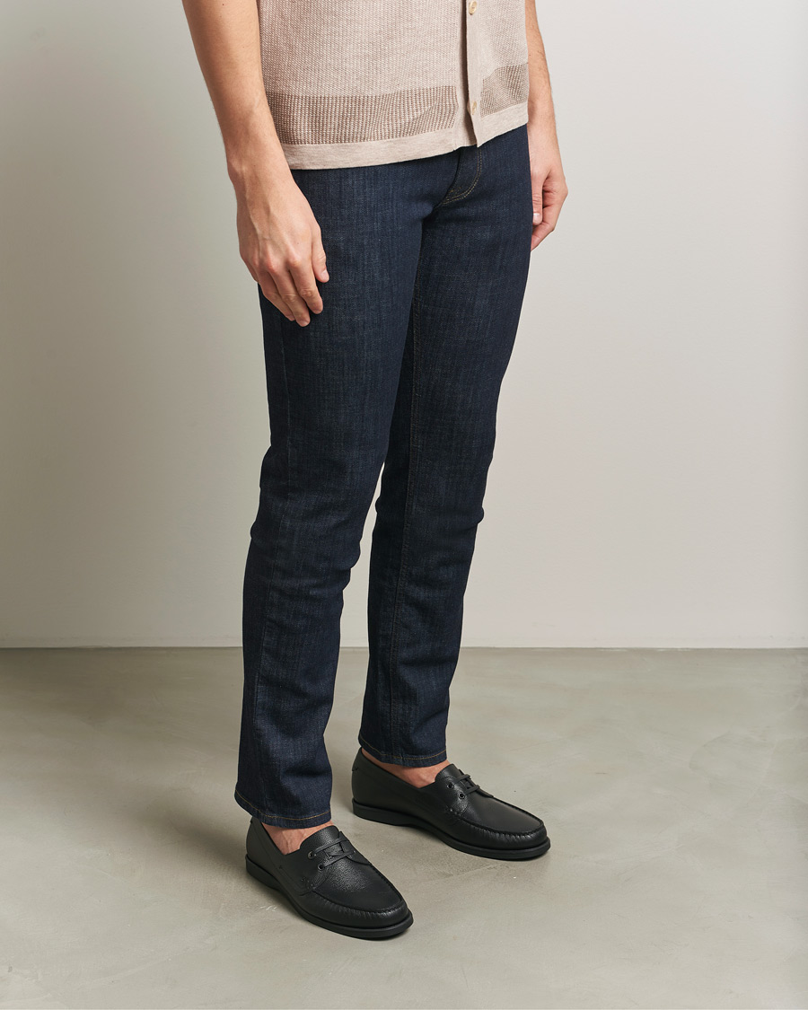 Homme | Chaussures Bateau | Brioni | Grain Leather Boat Shoes Black Calf