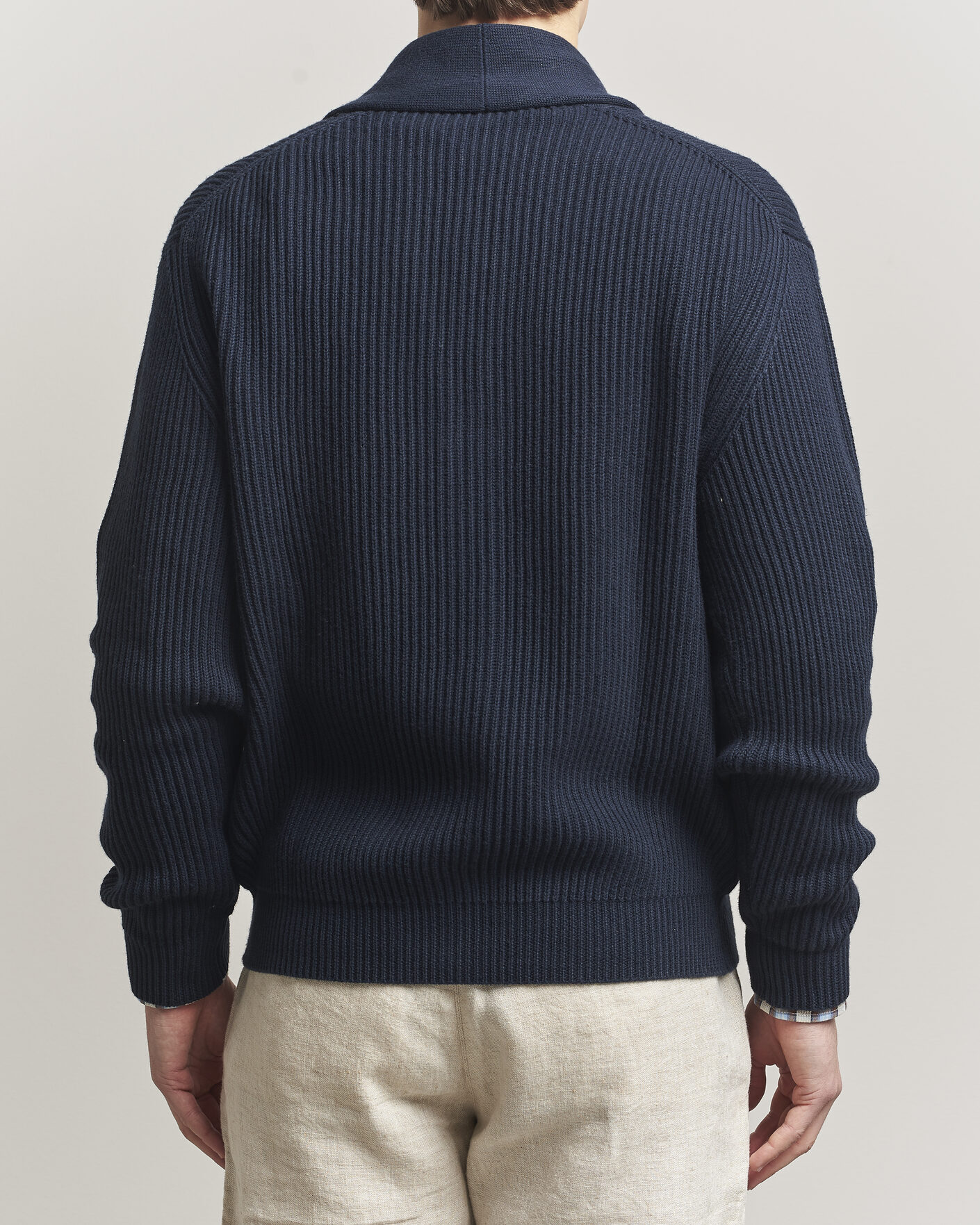 Homme | Pulls Et Tricots | Altea | Cotton/Cashmere Shawl Cardigan Navy