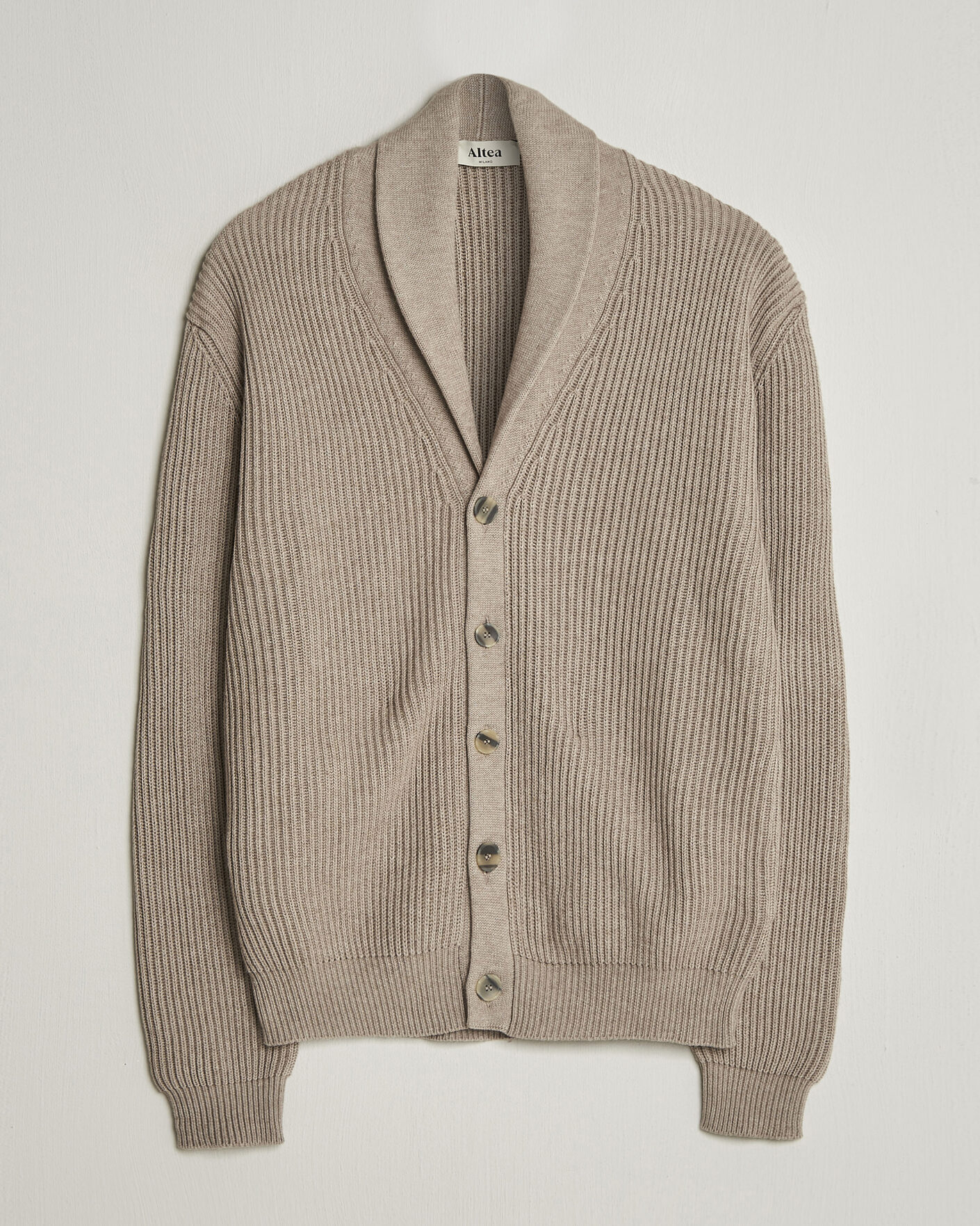 Homme | Pulls Et Tricots | Altea | Cotton/Cashmere Shawl Cardigan Taupe