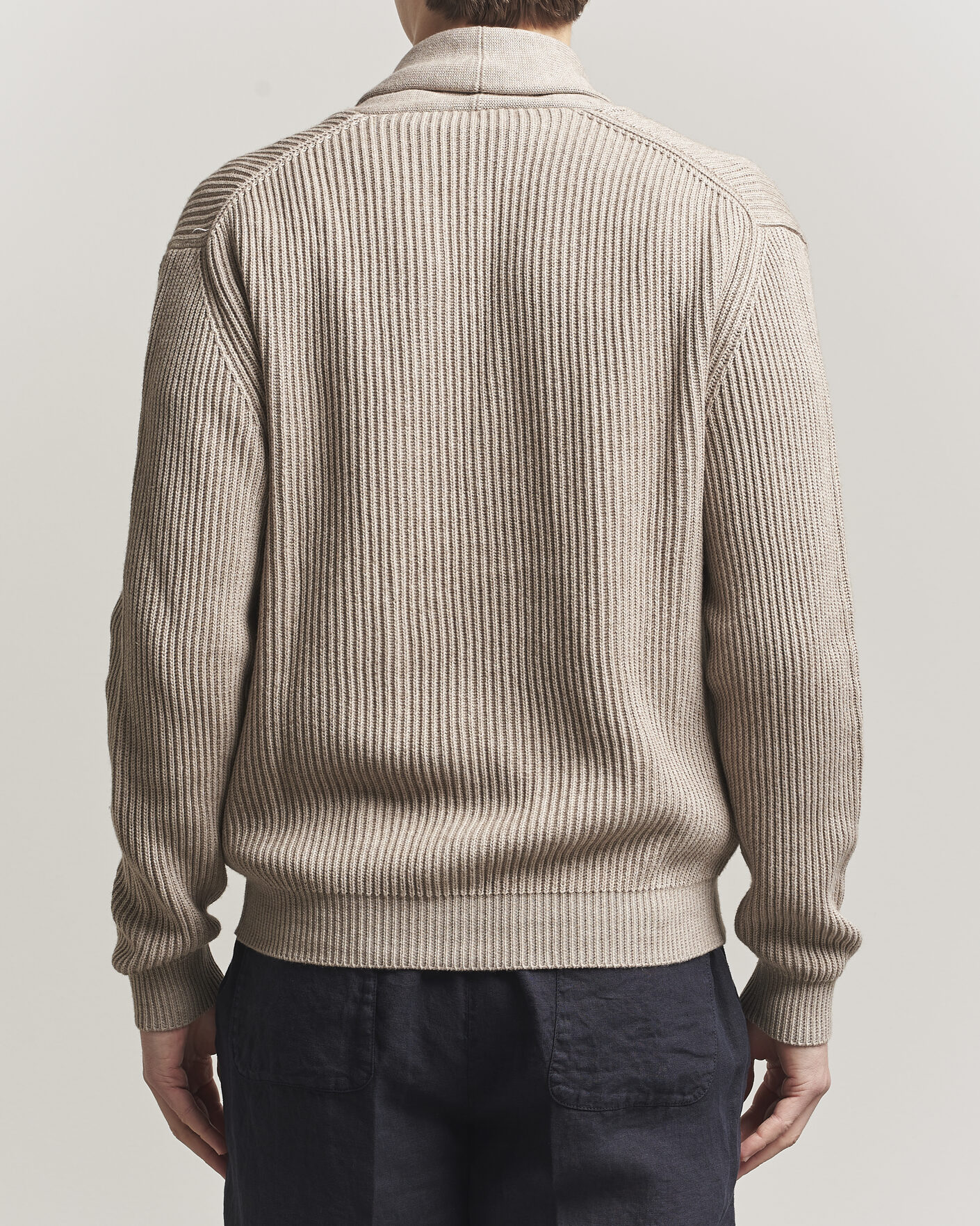 Homme | Pulls Et Tricots | Altea | Cotton/Cashmere Shawl Cardigan Taupe