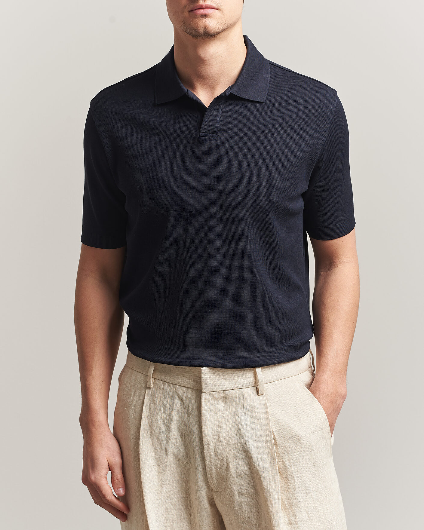 Homme | Polos | Altea | Jersey Piquet Polo Navy