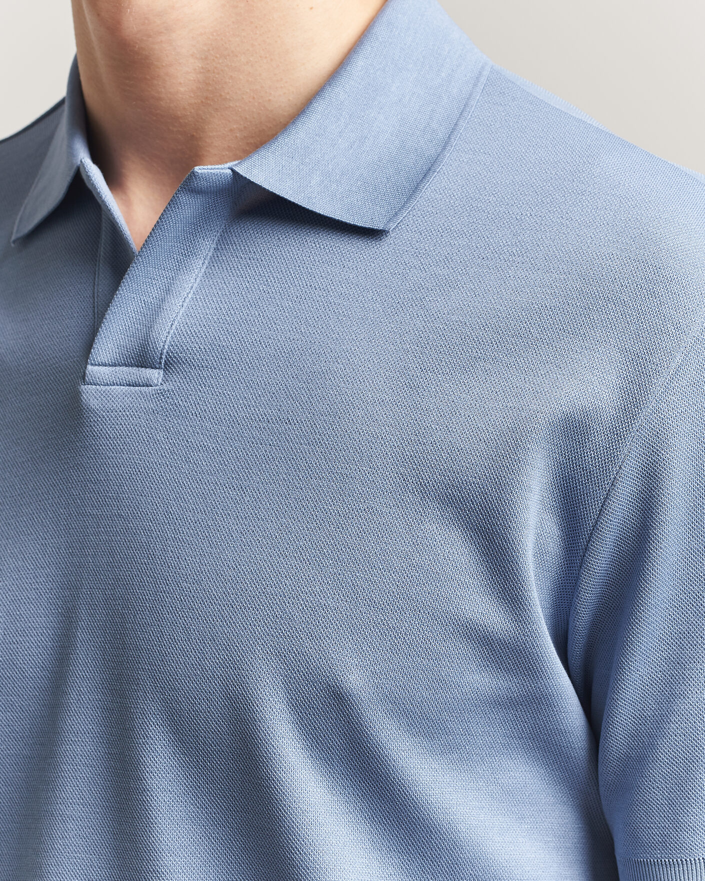 Homme | Polos | Altea | Jersey Piquet Polo Light Blue