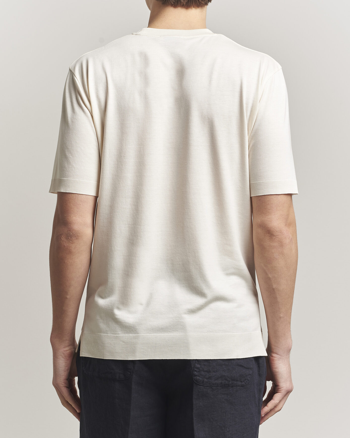 Homme | T-shirts | Altea | Cotton/Stretch Knitted T-Shirt Off White