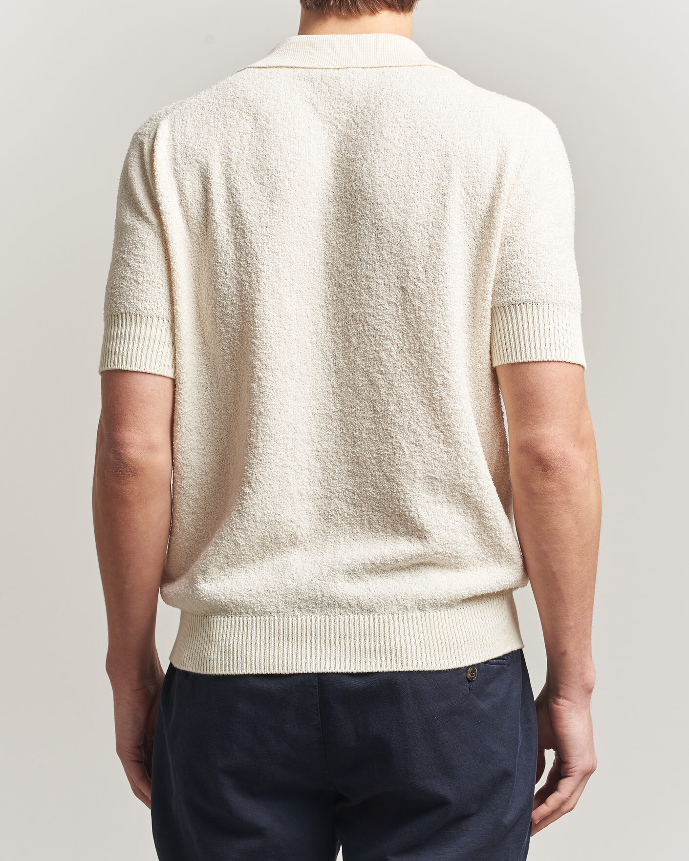 Homme | Chemises | Altea | Soft Boucle Resort Shirt Off White
