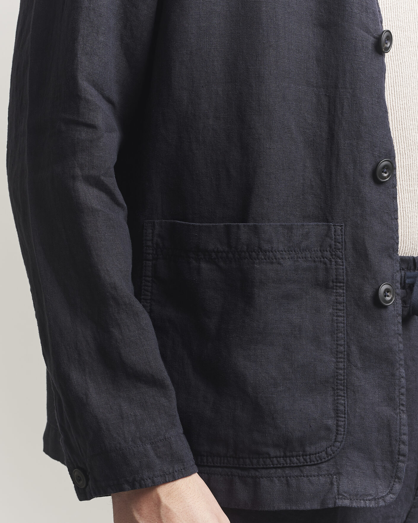 Homme | Manteaux Et Vestes | Altea | Linen Chore Jacket Navy