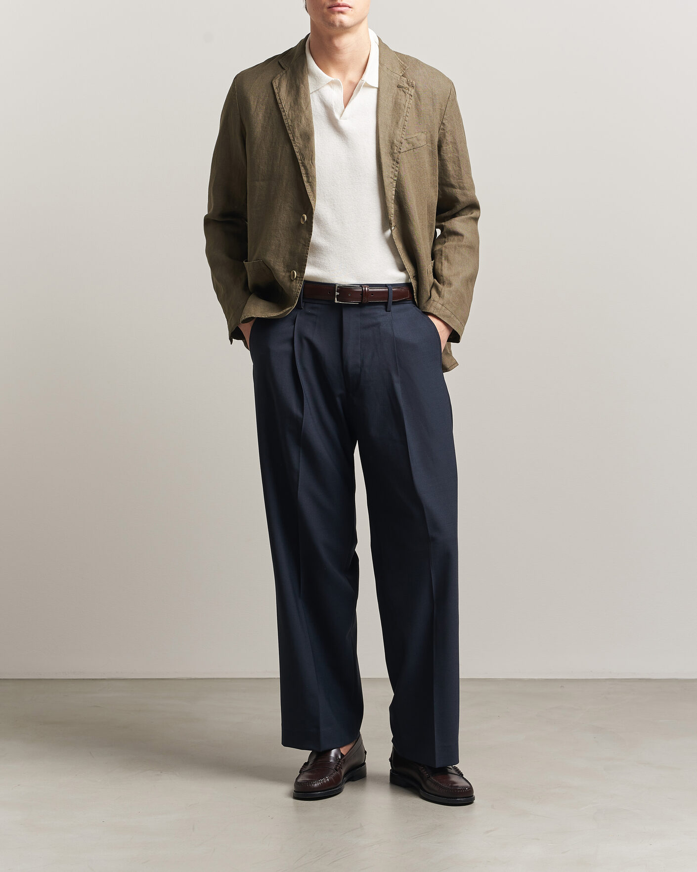 Homme | Blazers | Altea | Linen Blazer Military