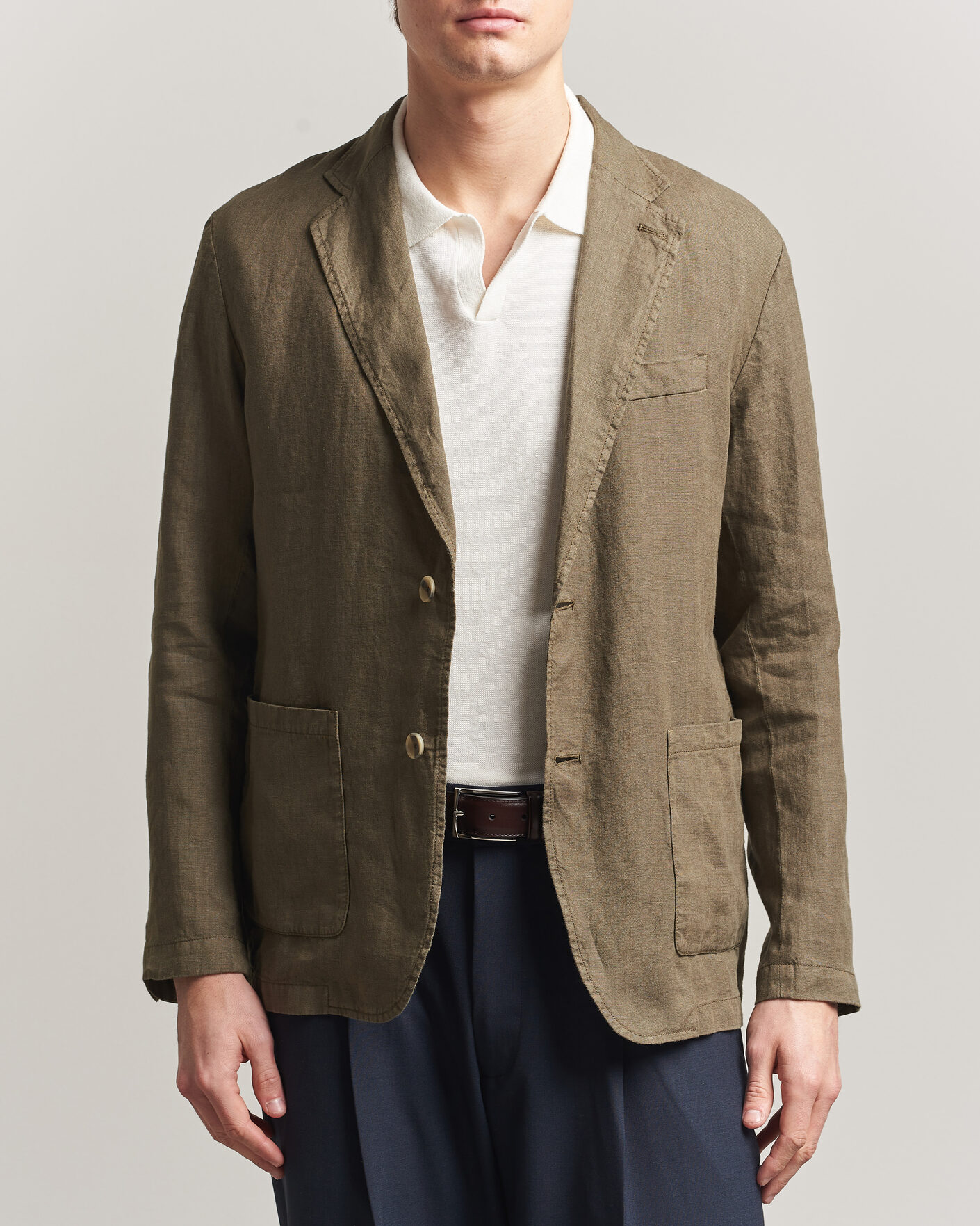 Homme | Blazers | Altea | Linen Blazer Military
