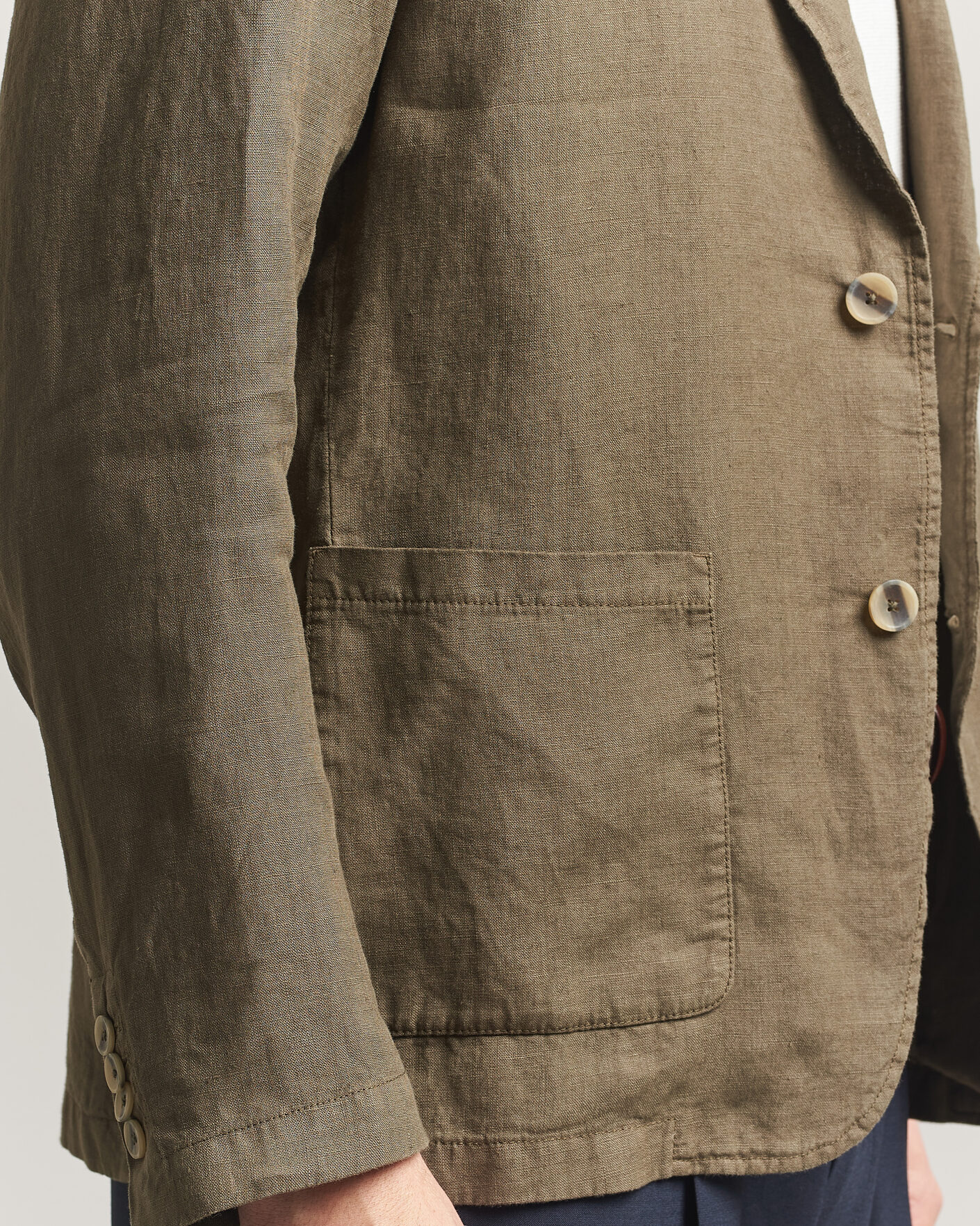 Homme | Blazers | Altea | Linen Blazer Military