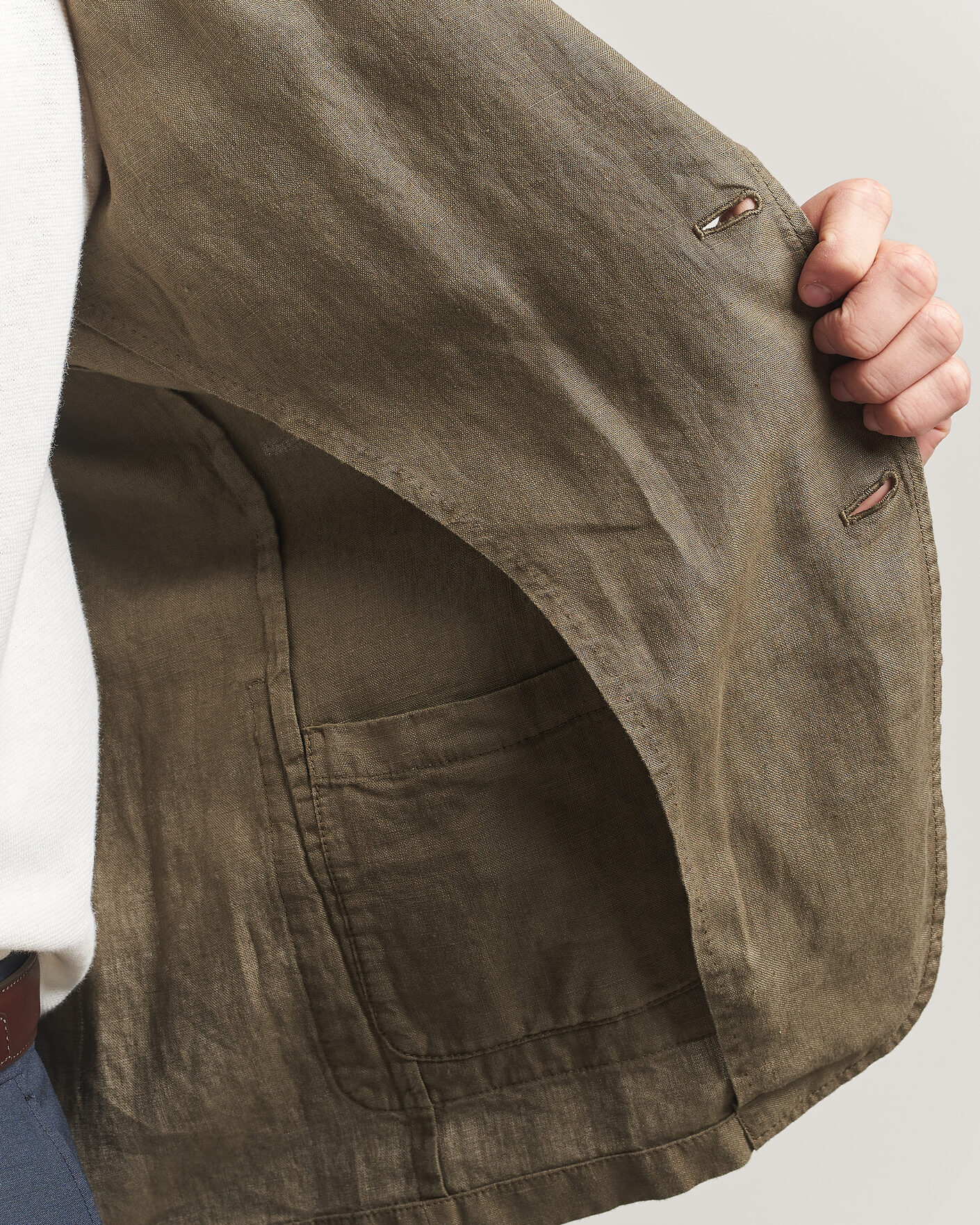 Homme | Blazers | Altea | Linen Blazer Military