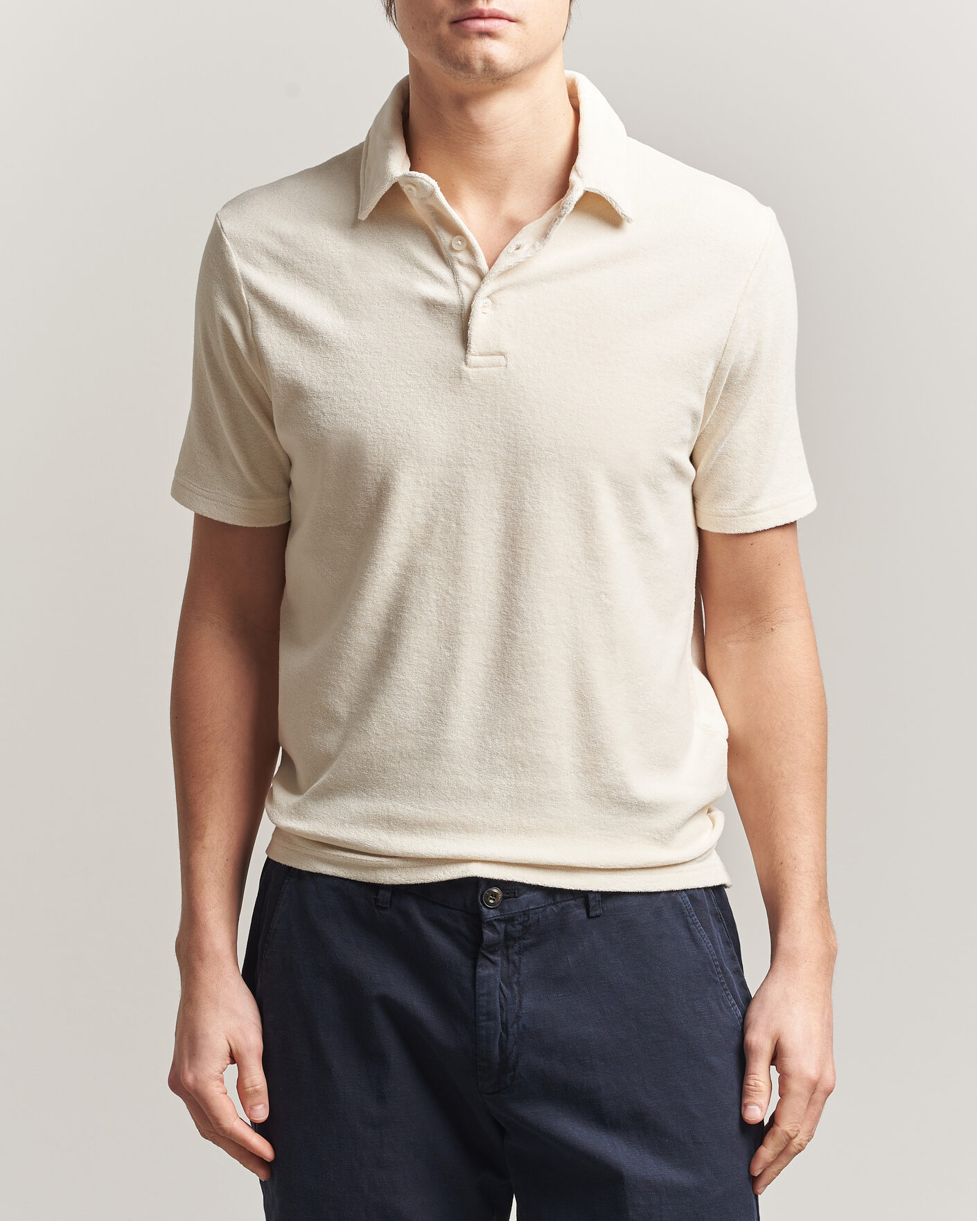 Homme | Polos | Altea | Terry Cotton Polo Off White