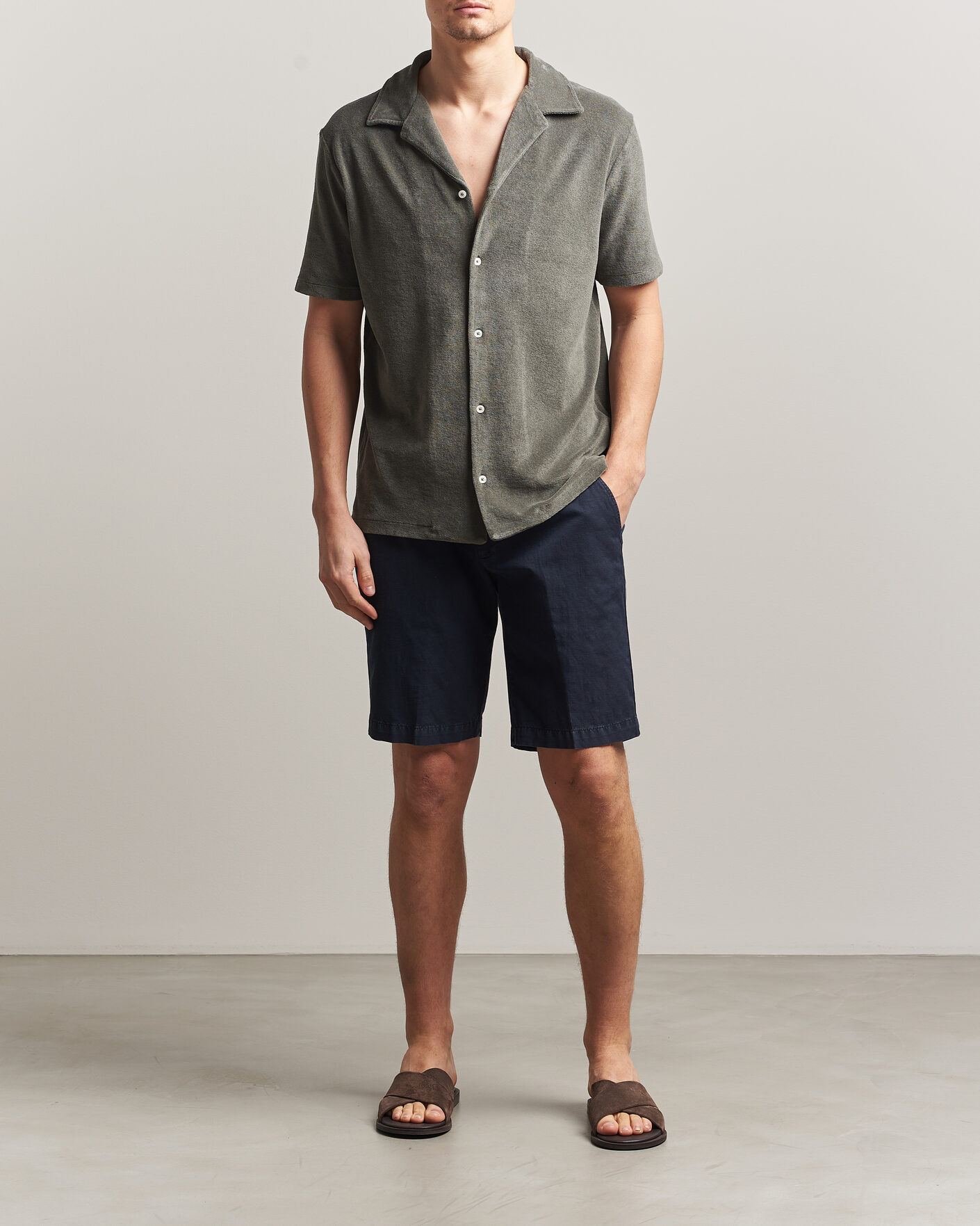 Homme | Chemises | Altea | Terry Bowling Shirt Olive