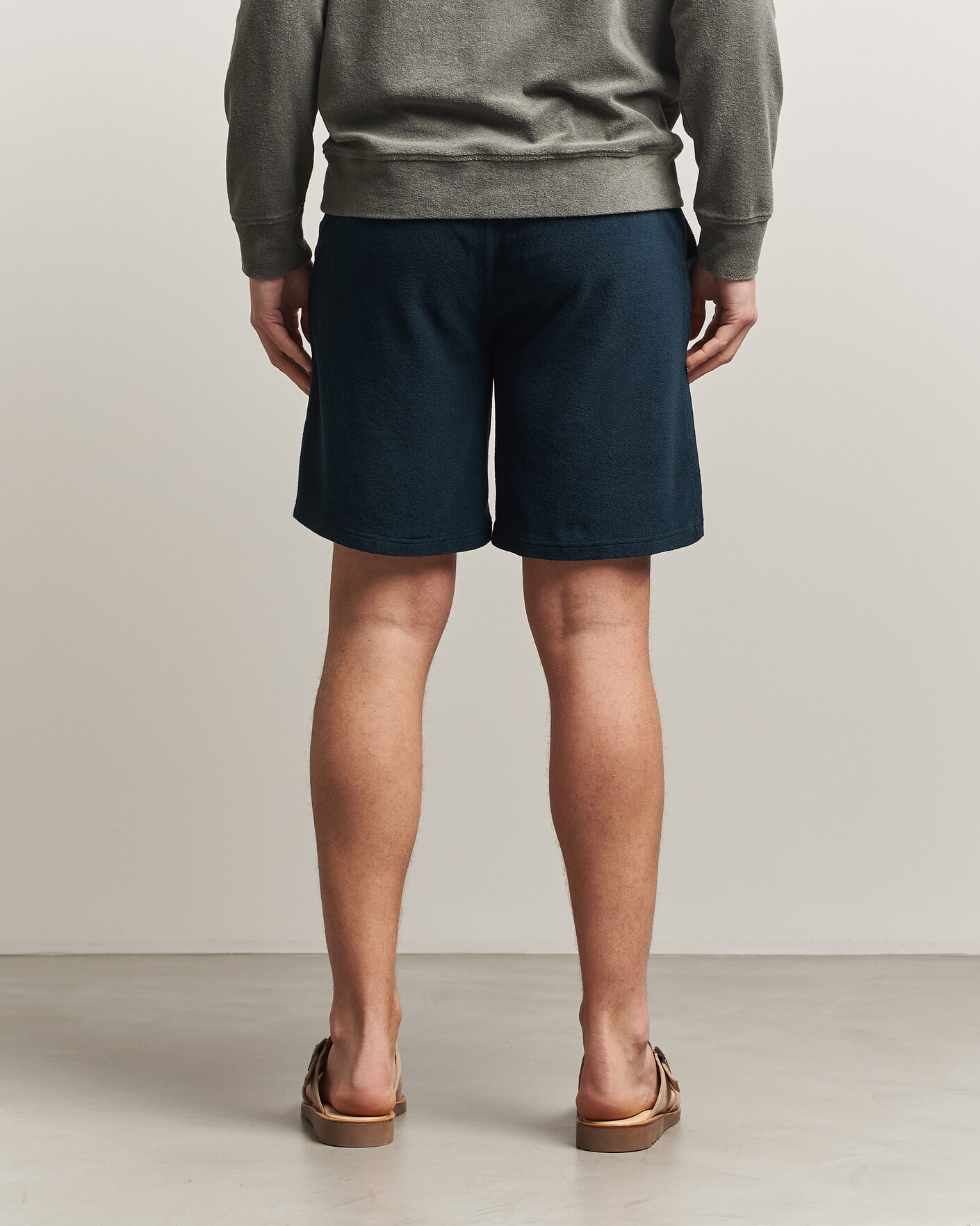 Homme | Shorts | Altea | Terry Drawstring Shorts Navy