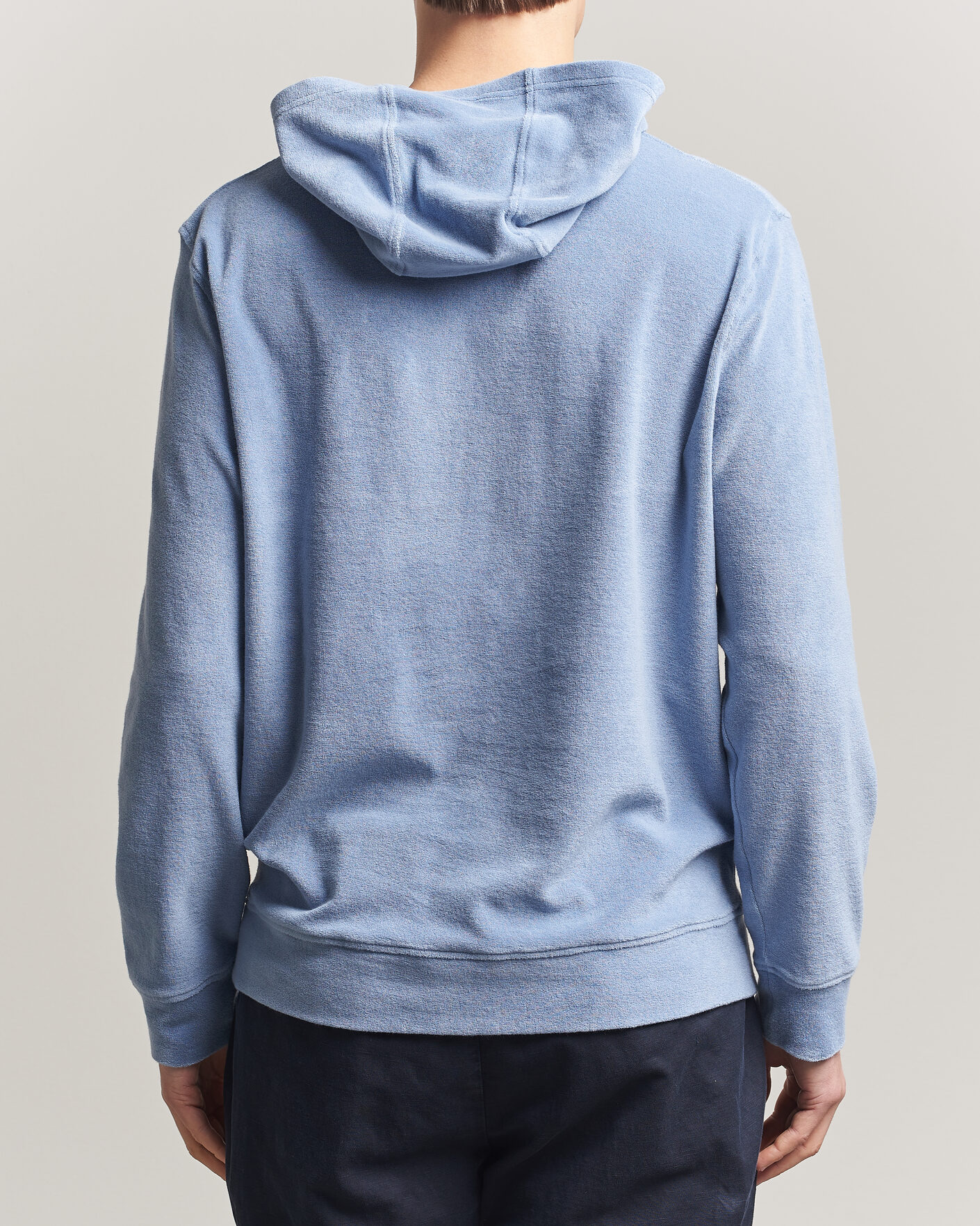 Homme | Pulls Et Tricots | Altea | Terry Cotton Hoodie Light Blue