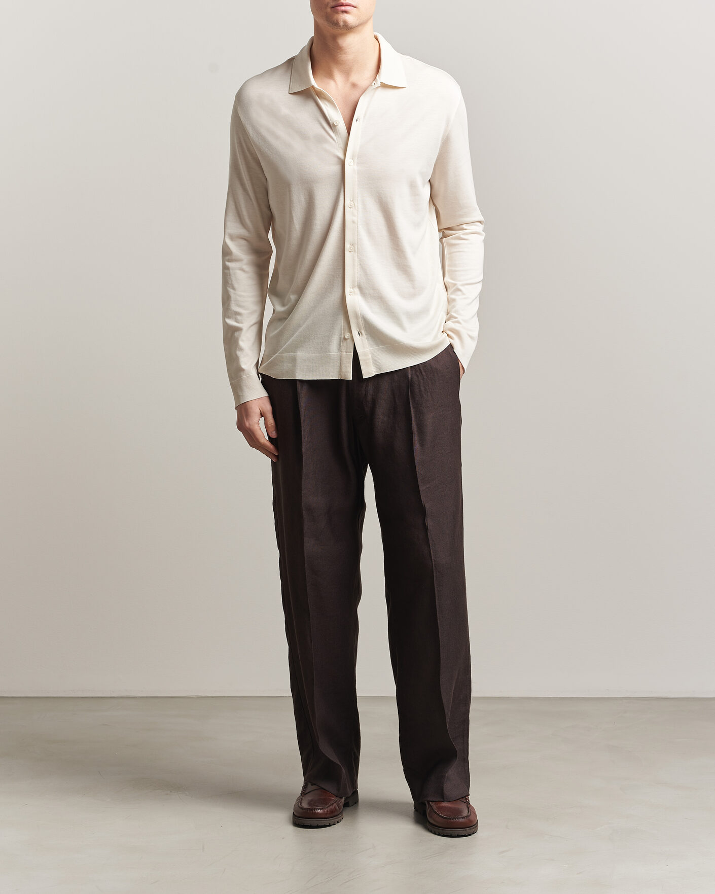 Homme | Chemises | Altea | Jersey Knit Shirt Off White