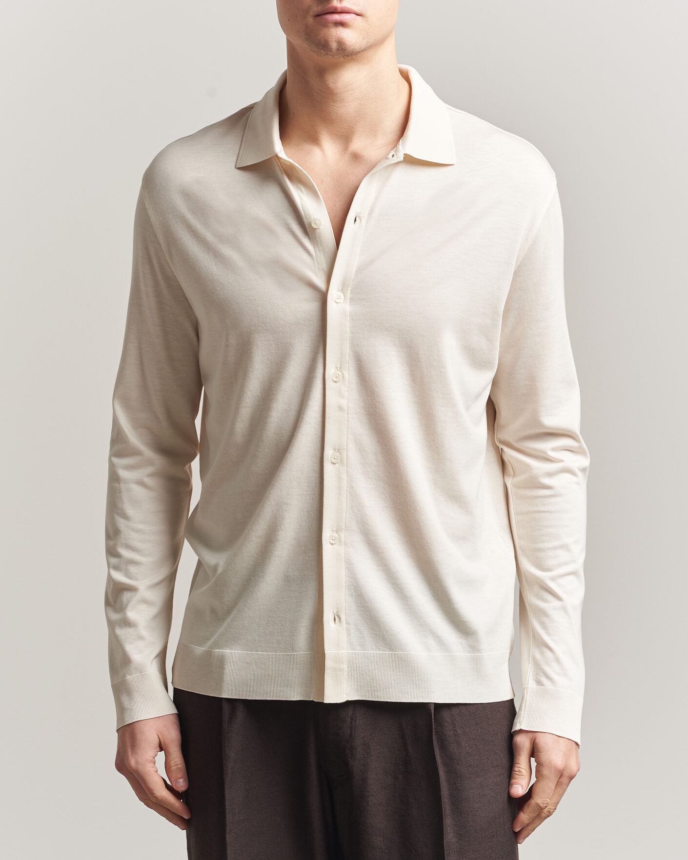 Homme | Chemises | Altea | Jersey Knit Shirt Off White