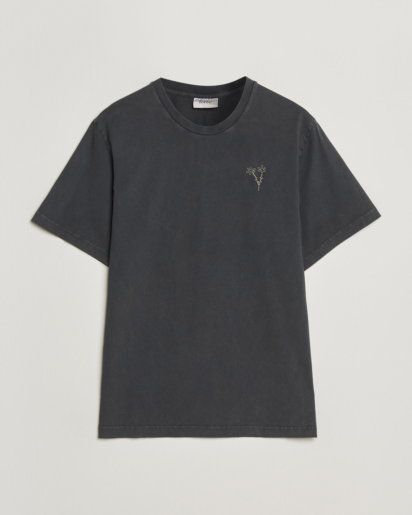 Homme | T-shirts | Forét | Bouquet T-Shirt Washed Black