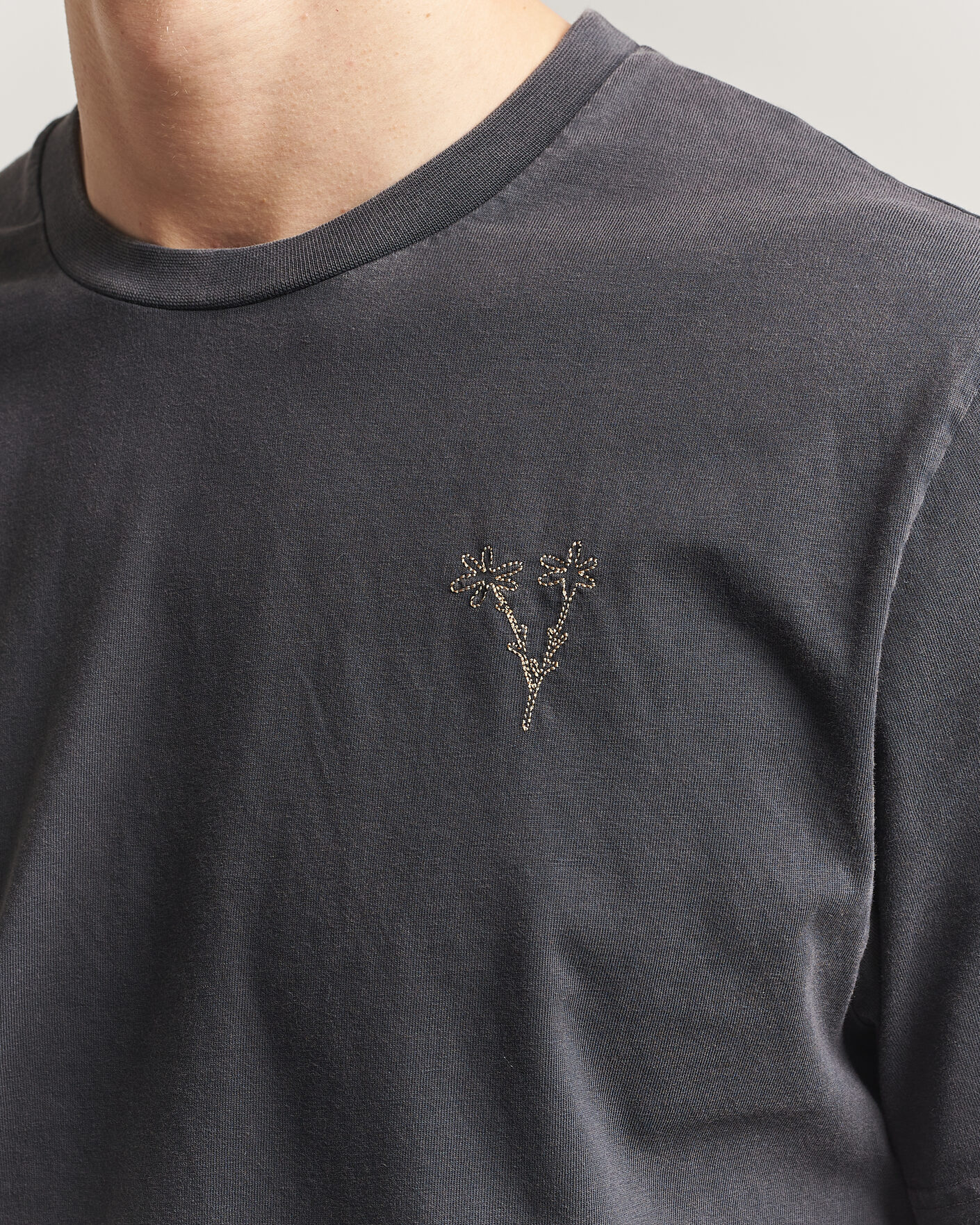 Homme | T-shirts | Forét | Bouquet T-Shirt Washed Black