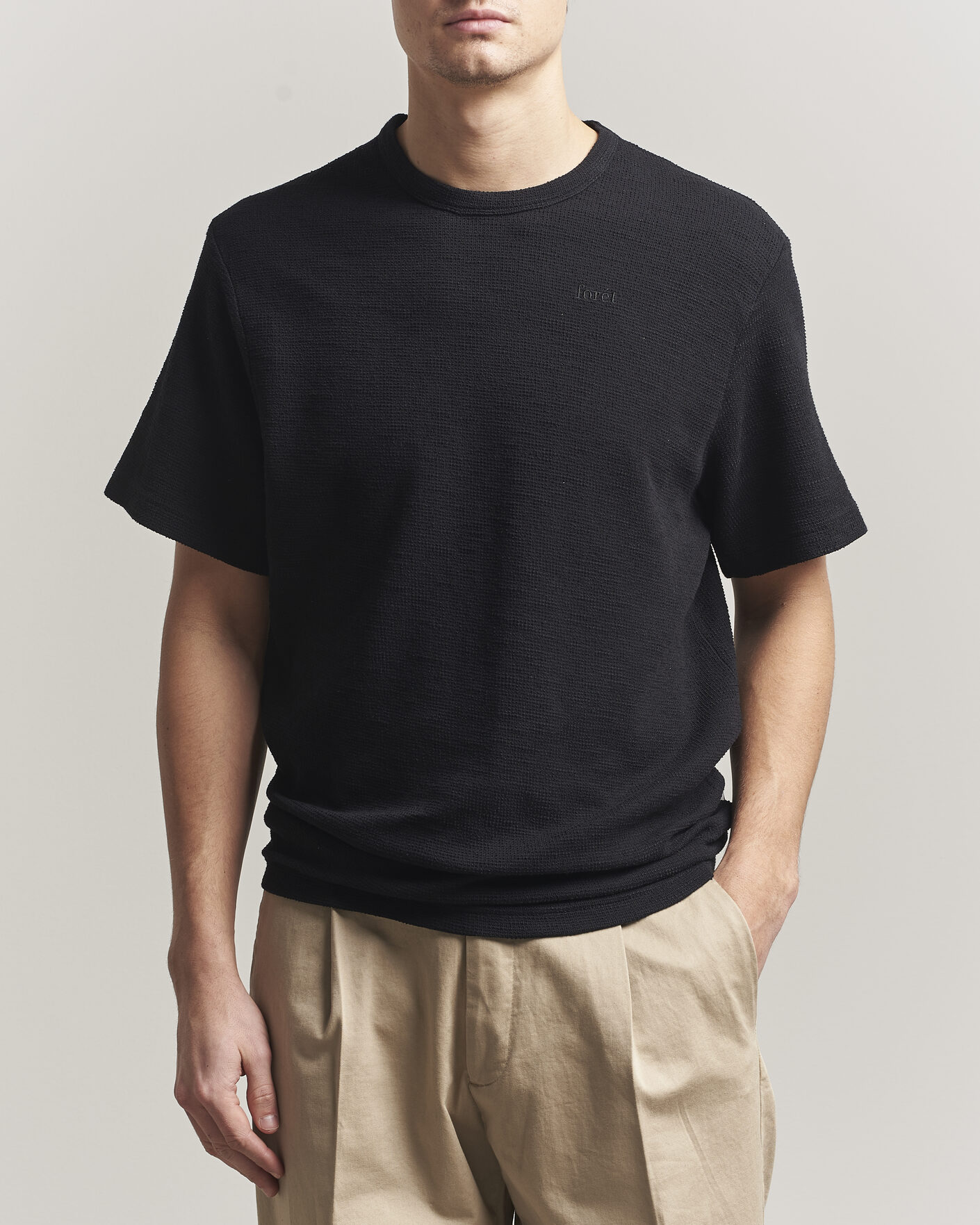 Homme | T-shirts | Forét | Fir Structured T-Shirt Black