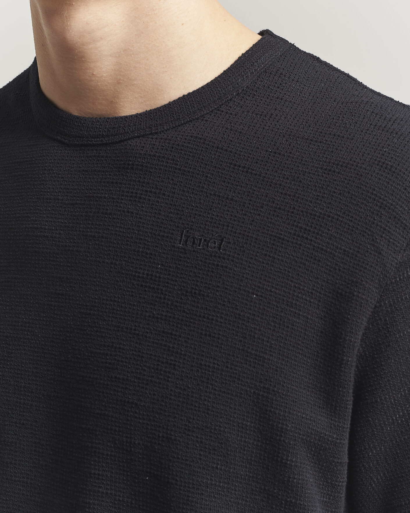 Homme | T-shirts | Forét | Fir Structured T-Shit Black