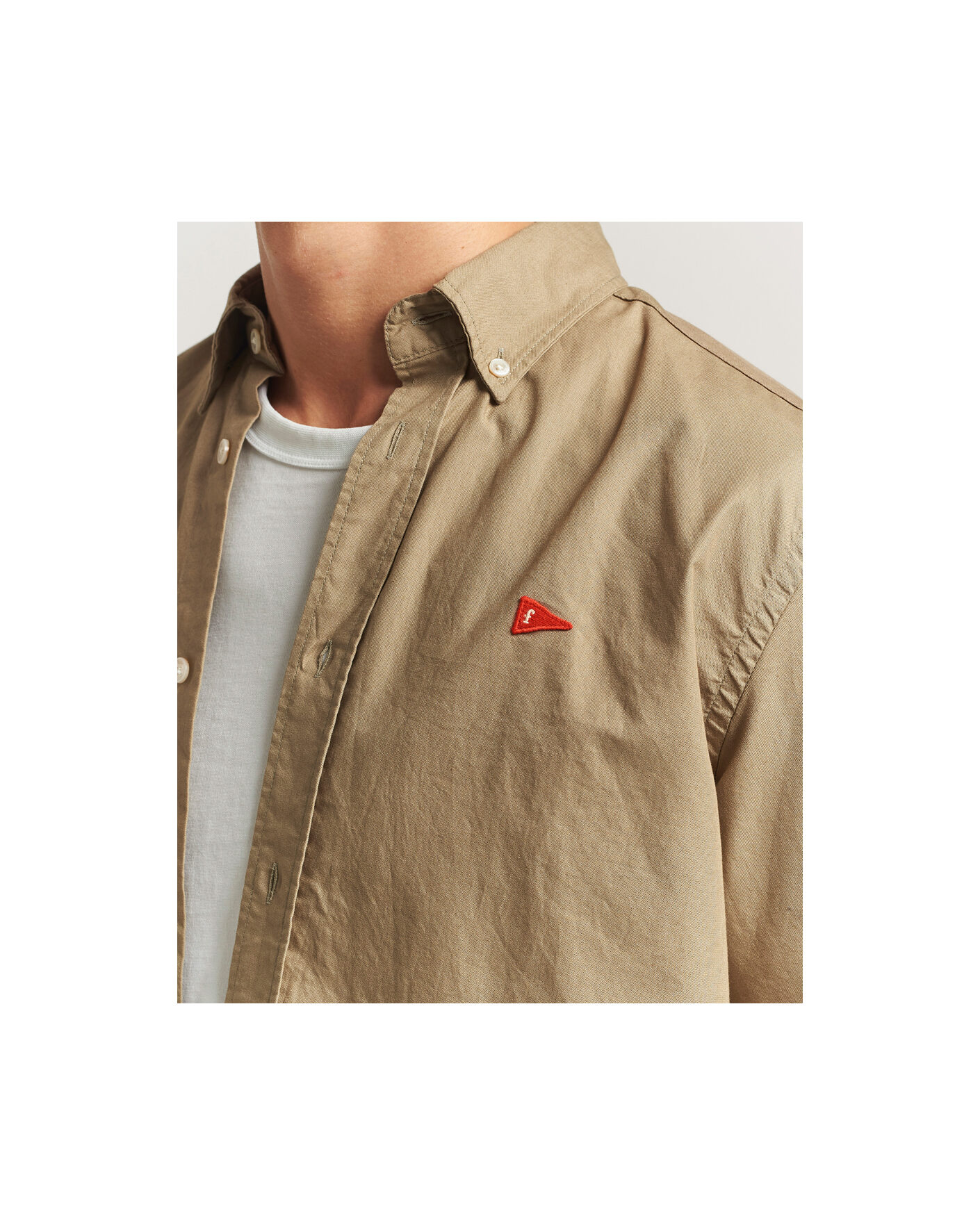 Homme | Chemises | Forét | Flag Regular Fit Oxford Shirt Khaki