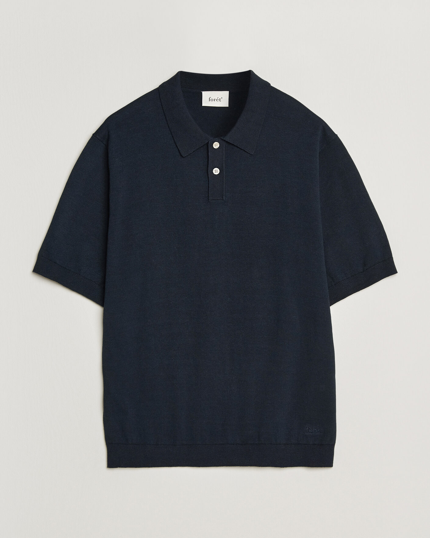 Homme | Polos | Forét | Sea Cotton/Linen Polo Navy