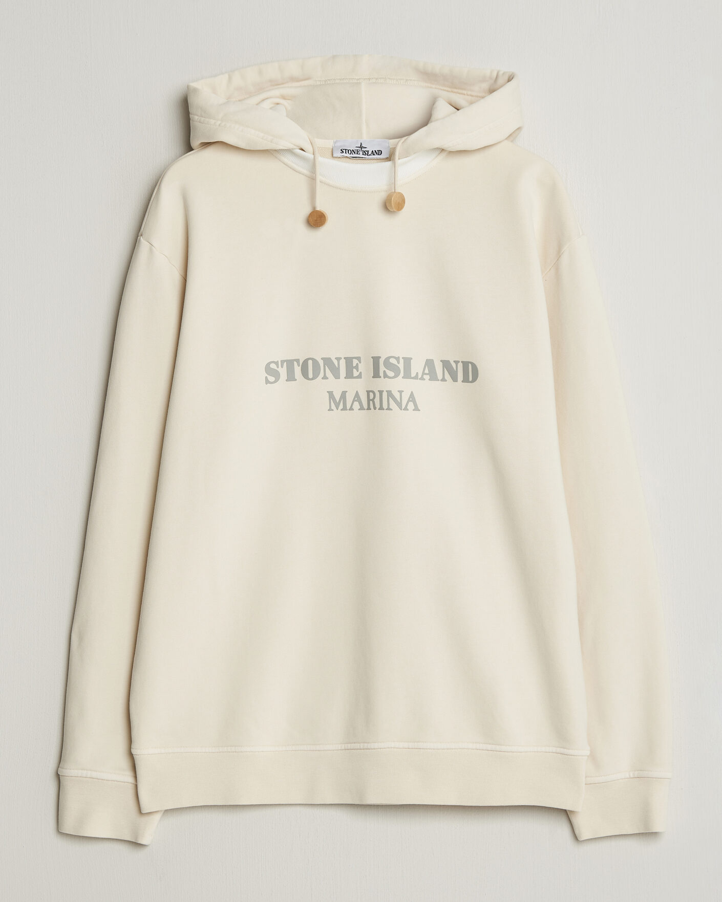 Homme | Pulls Et Tricots | Stone Island | Marina Cotton Fleece Hood Ivory