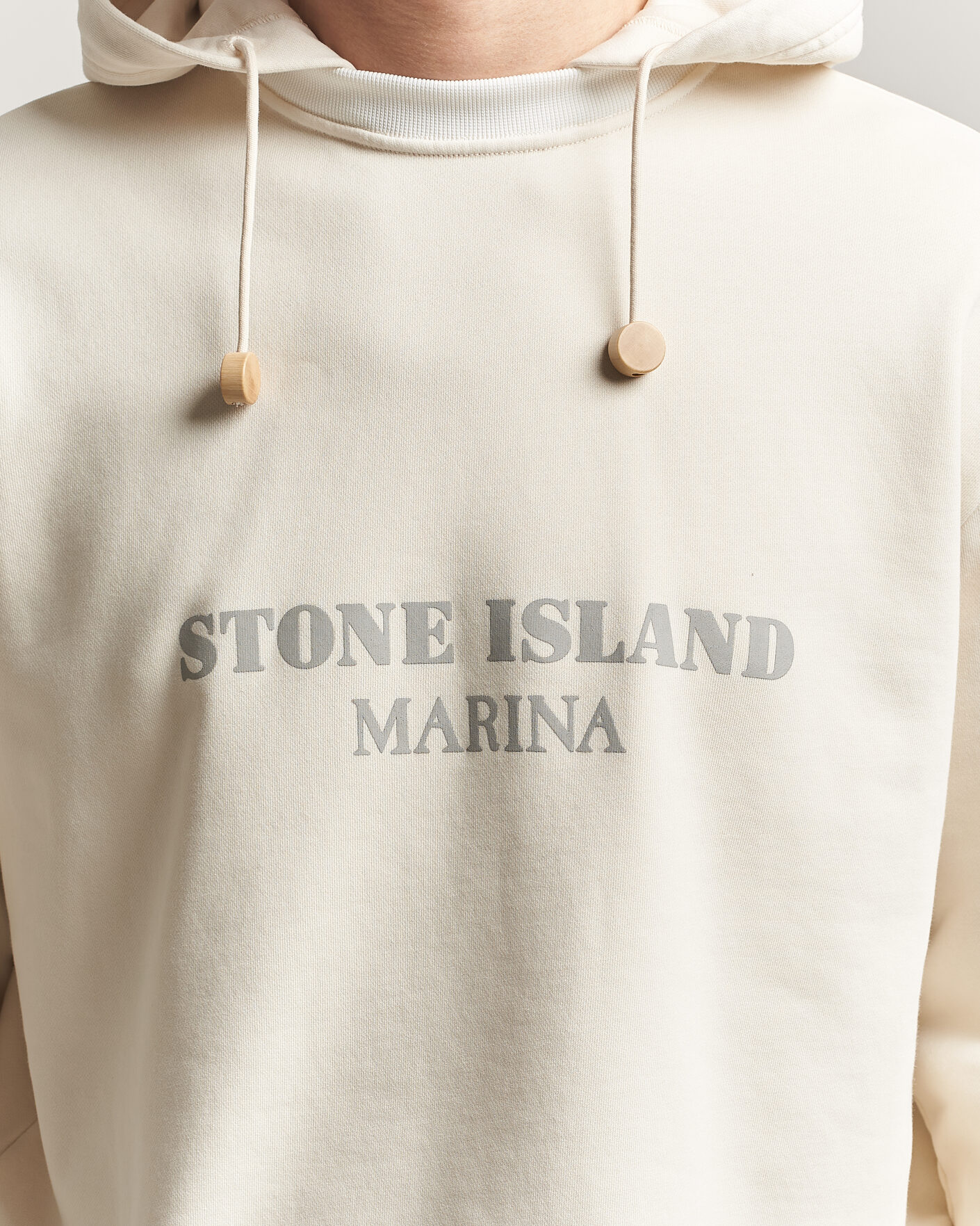 Homme | Pulls Et Tricots | Stone Island | Marina Cotton Fleece Hood Ivory