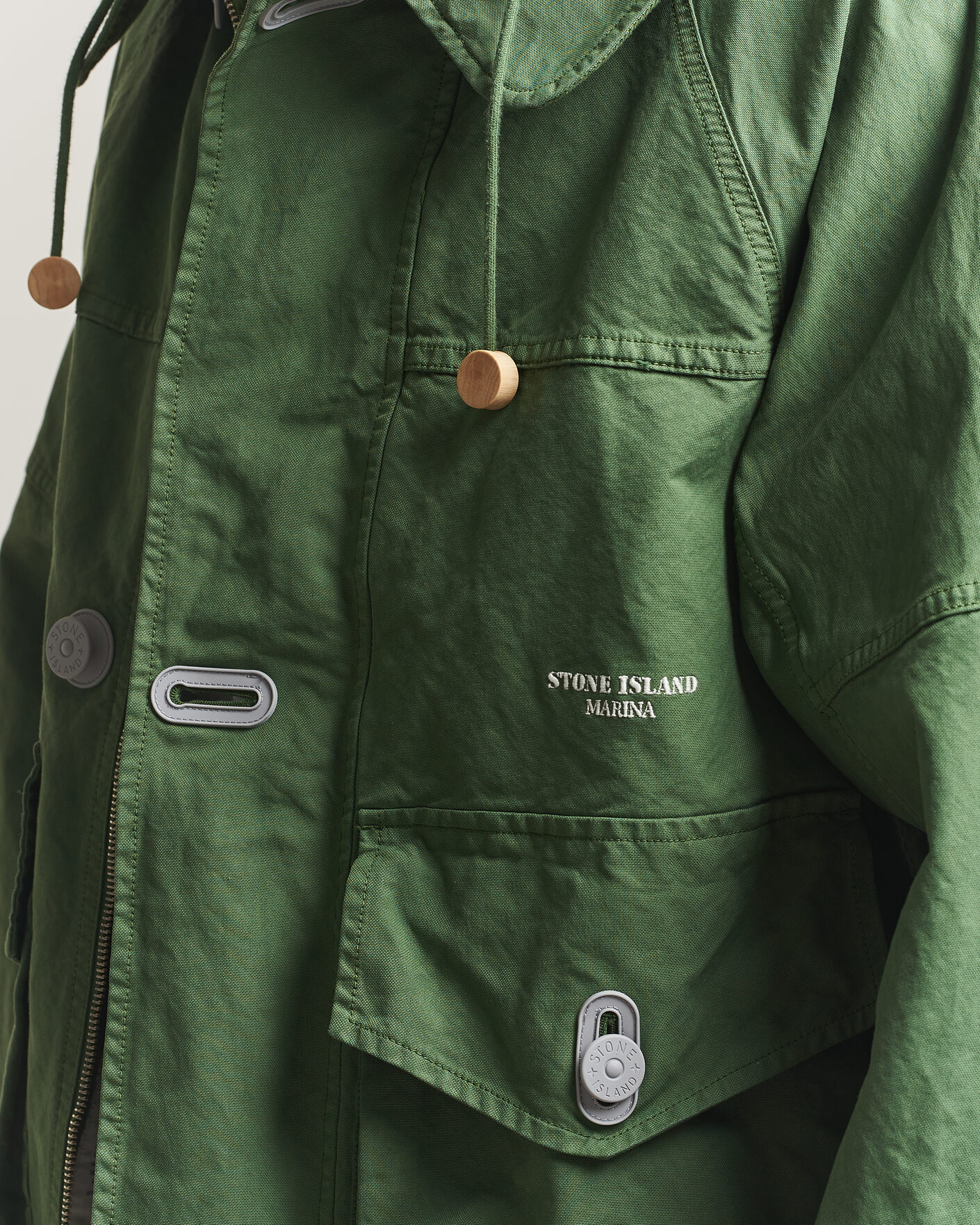 Homme | Manteaux Et Vestes | Stone Island | Marina Panama Weave Coach Jacket Quartz Green