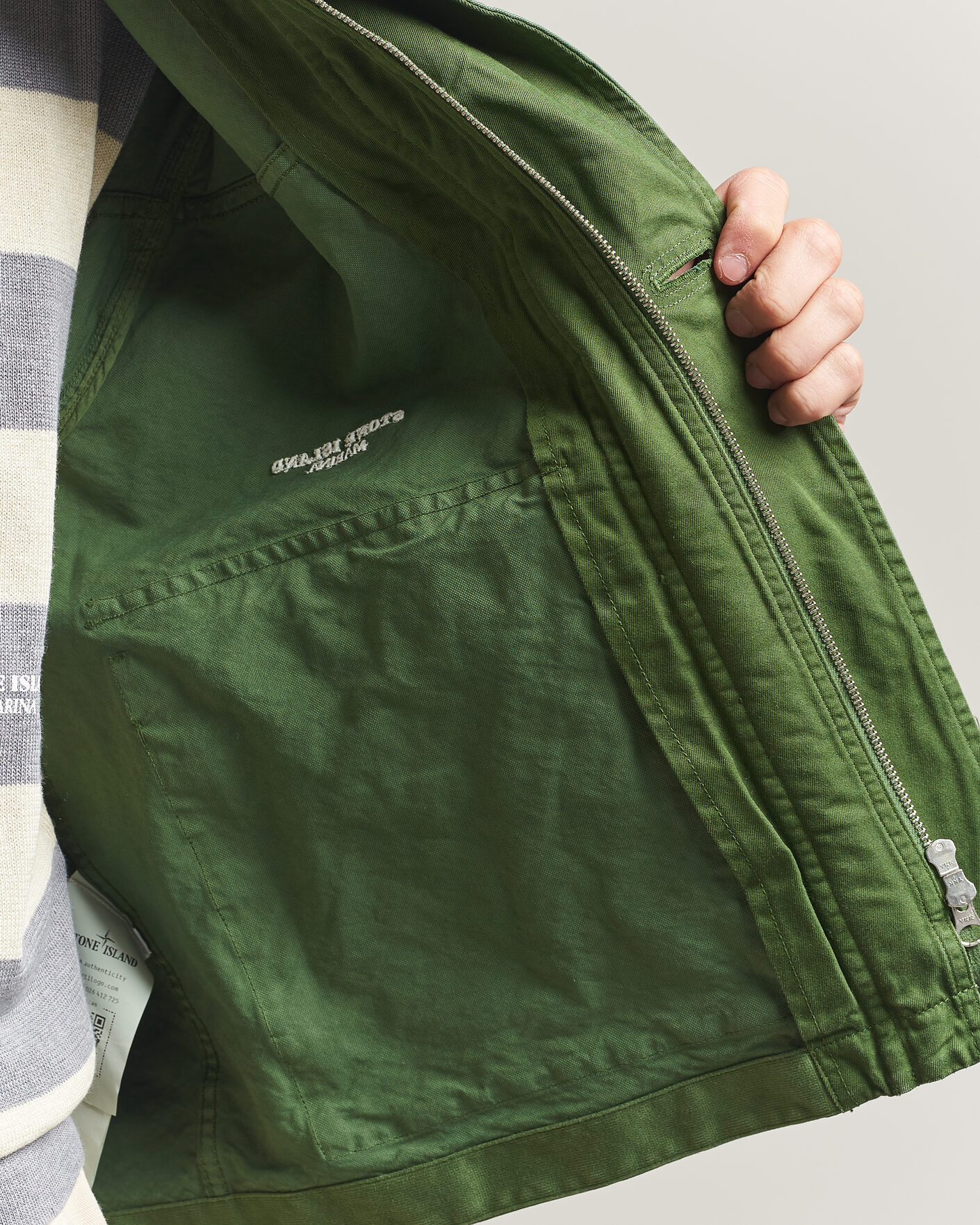 Homme | Manteaux Et Vestes | Stone Island | Marina Panama Weave Coach Jacket Quartz Green