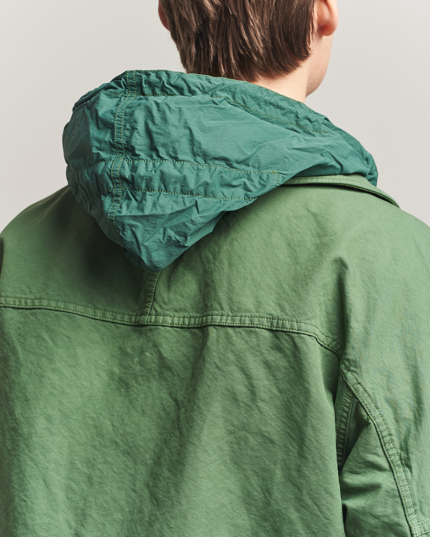 Homme | Manteaux Et Vestes | Stone Island | Marina Panama Weave Coach Jacket Quartz Green