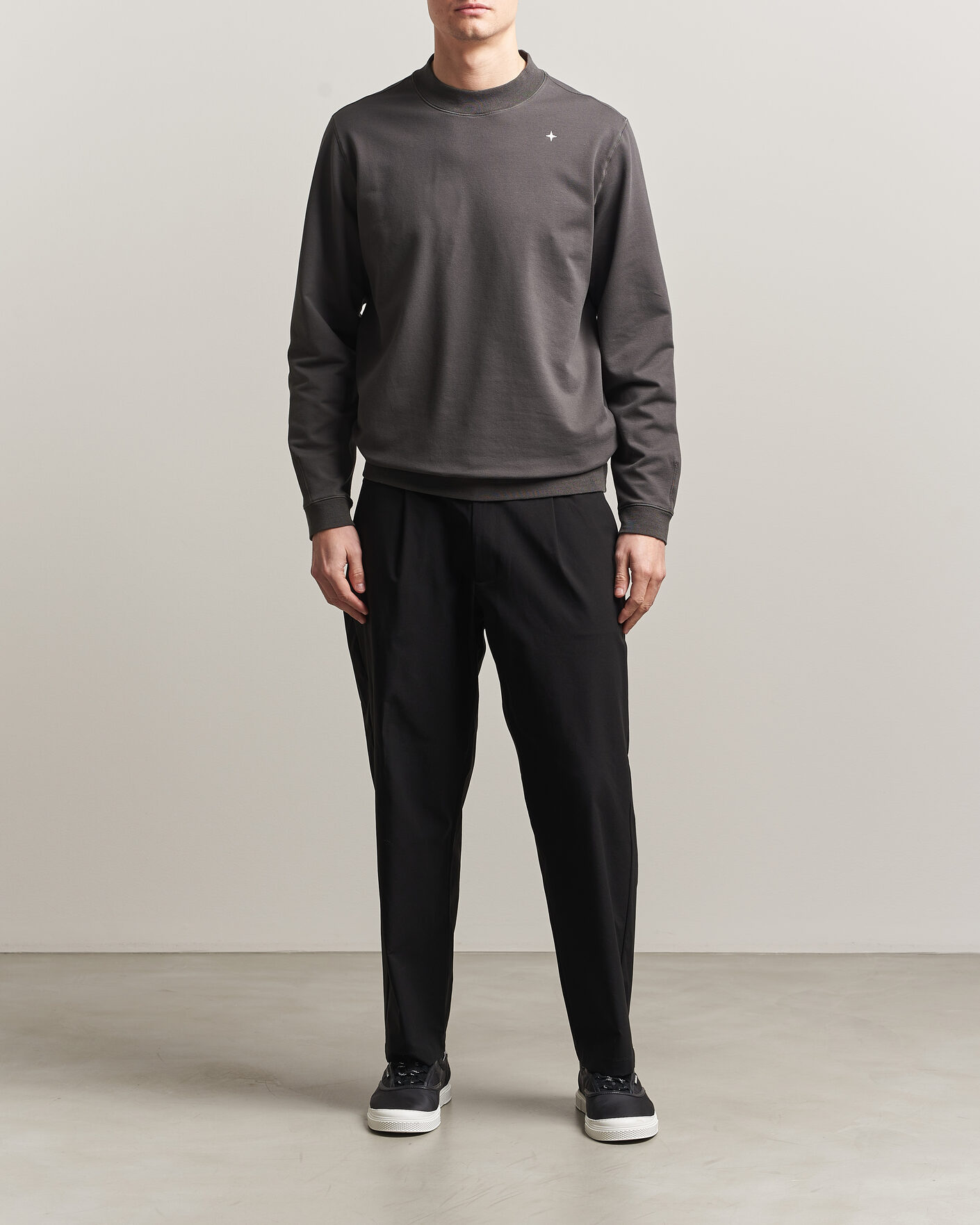 Homme | Pulls Et Tricots | Stone Island | Stellina Cotton Sweatshirt Charcoal