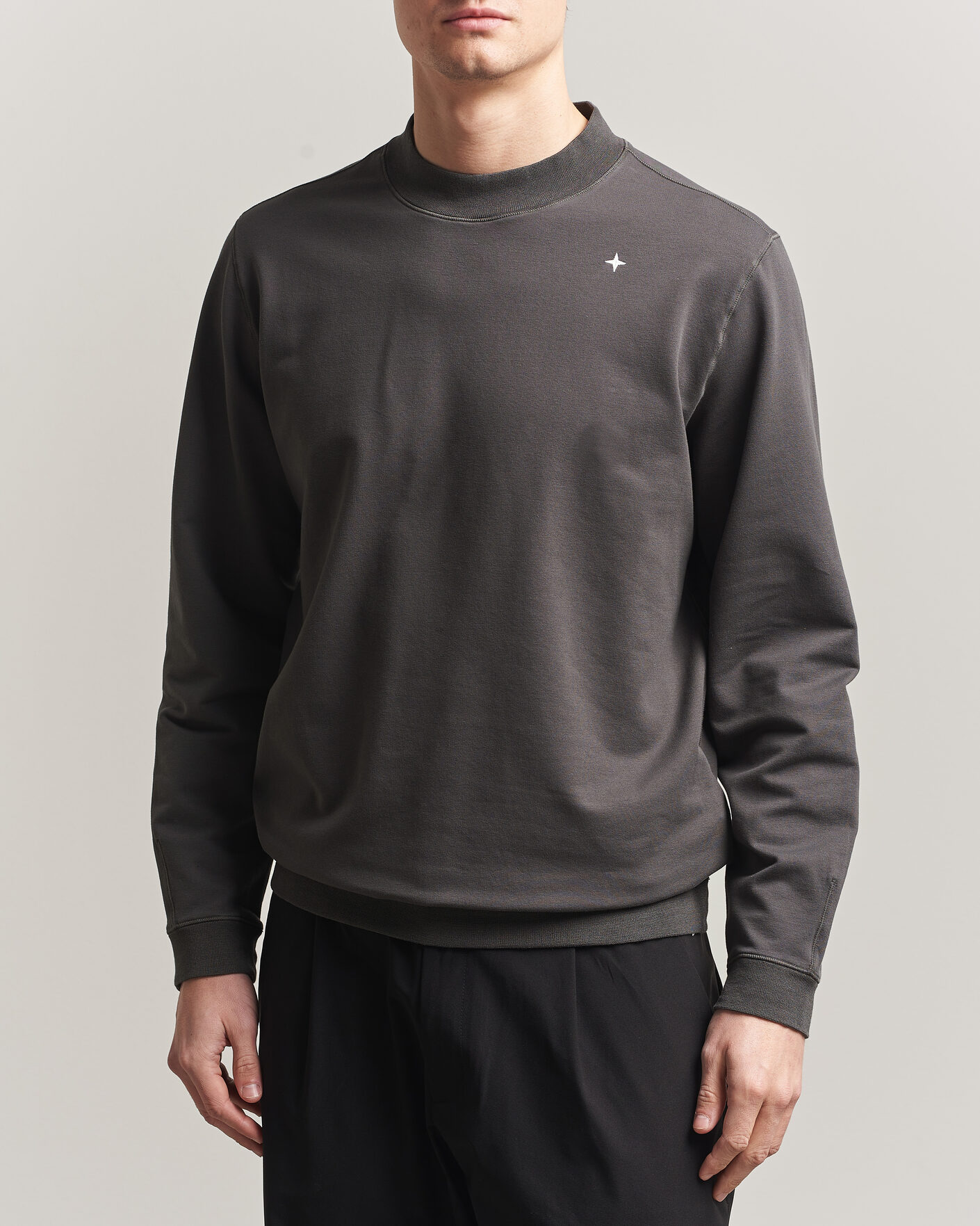 Homme | Pulls Et Tricots | Stone Island | Stellina Cotton Sweatshirt Charcoal