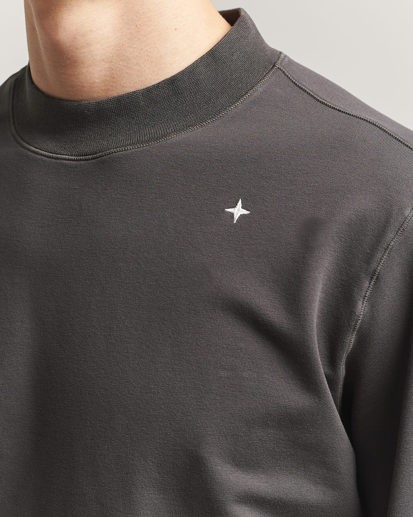 Homme | Pulls Et Tricots | Stone Island | Stellina Cotton Sweatshirt Charcoal