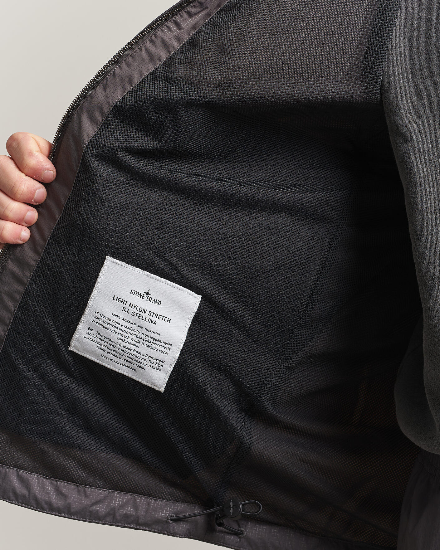 Homme | Manteaux Et Vestes | Stone Island | Stellina Nylon Stretch Field Jacket Charcoal