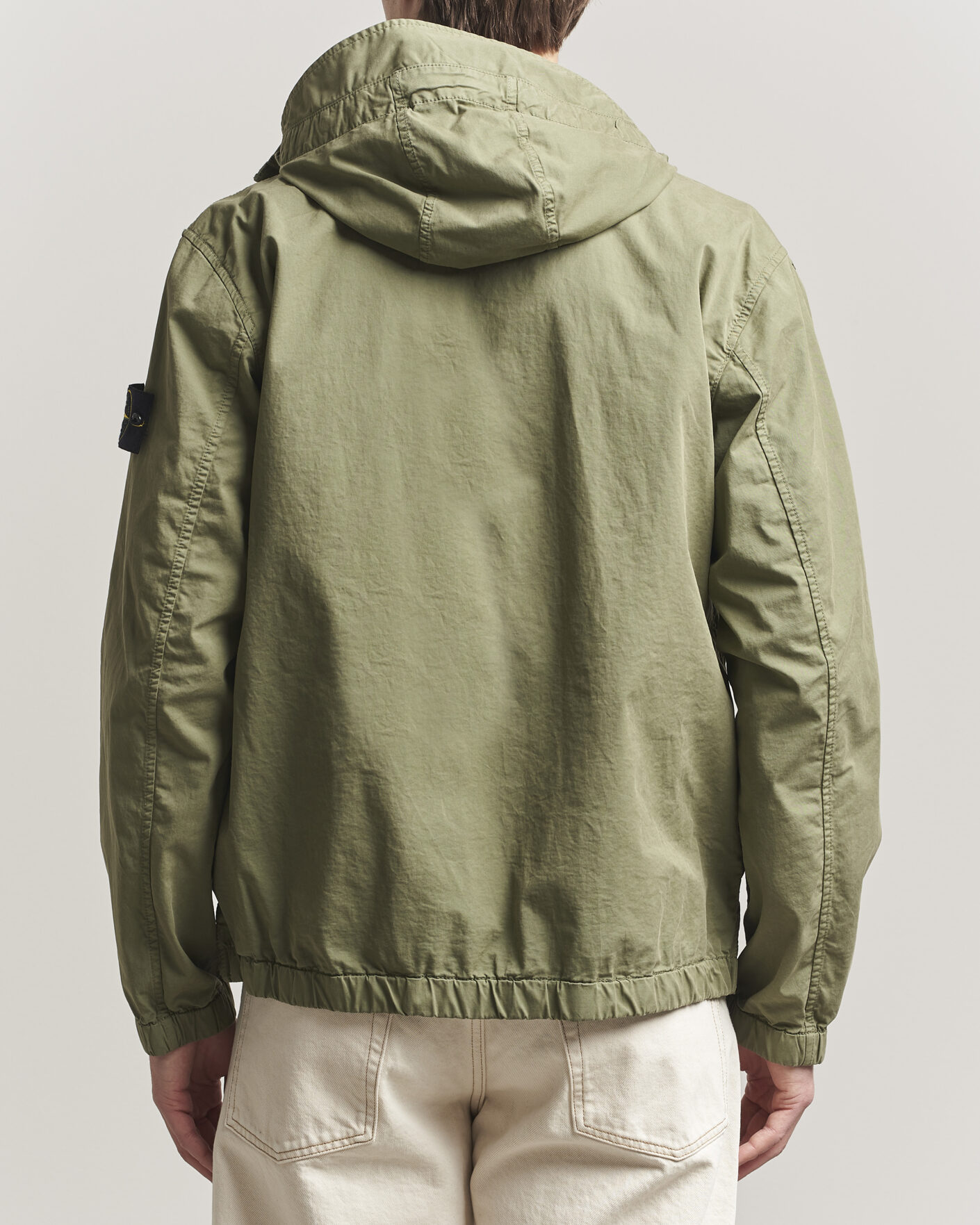 Homme | Manteaux Et Vestes | Stone Island | Stretch Cotton Twill Hood Jacket Military Green