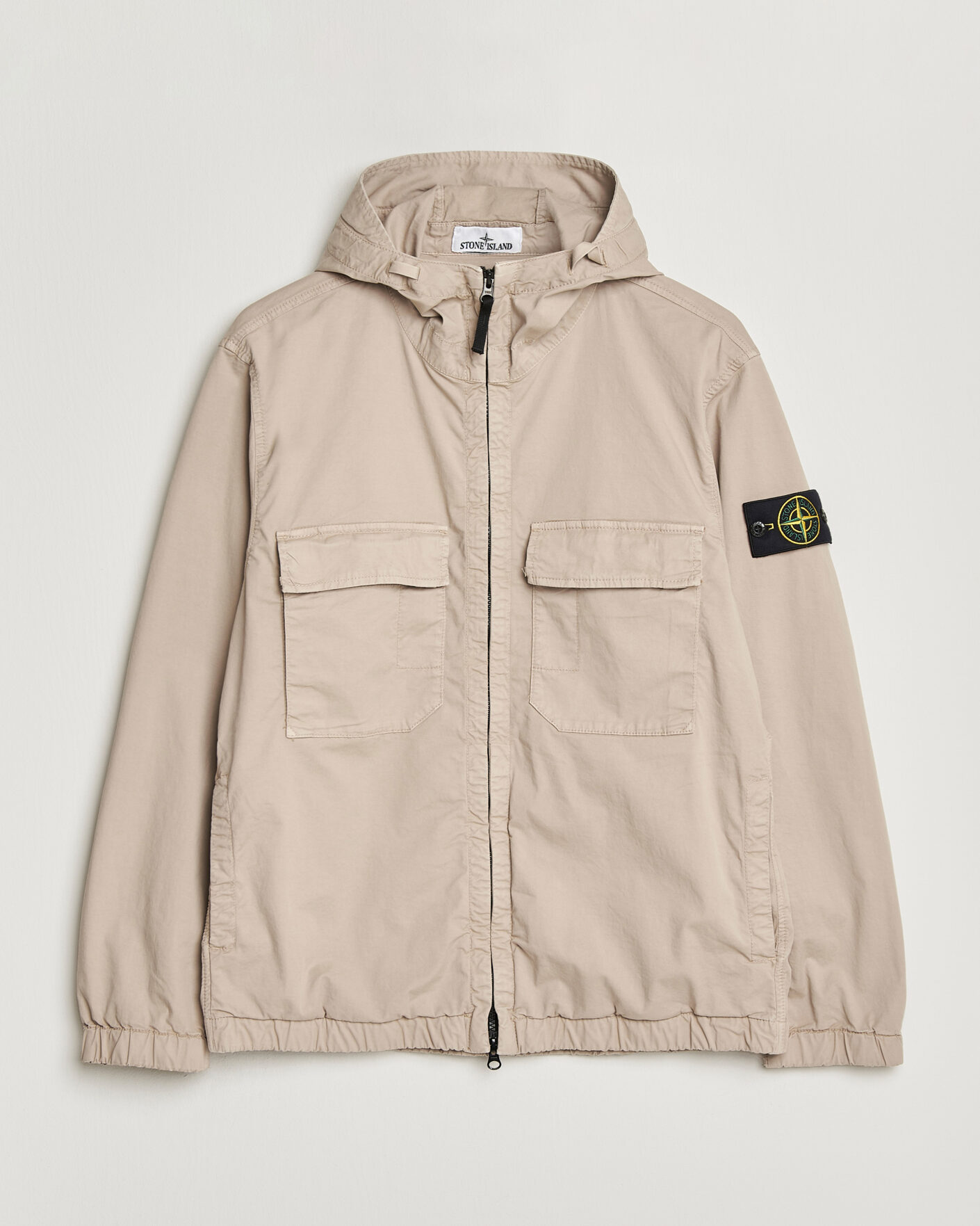 Homme | Manteaux Et Vestes | Stone Island | Stretch Cotton Twill Hood Jacket Desert