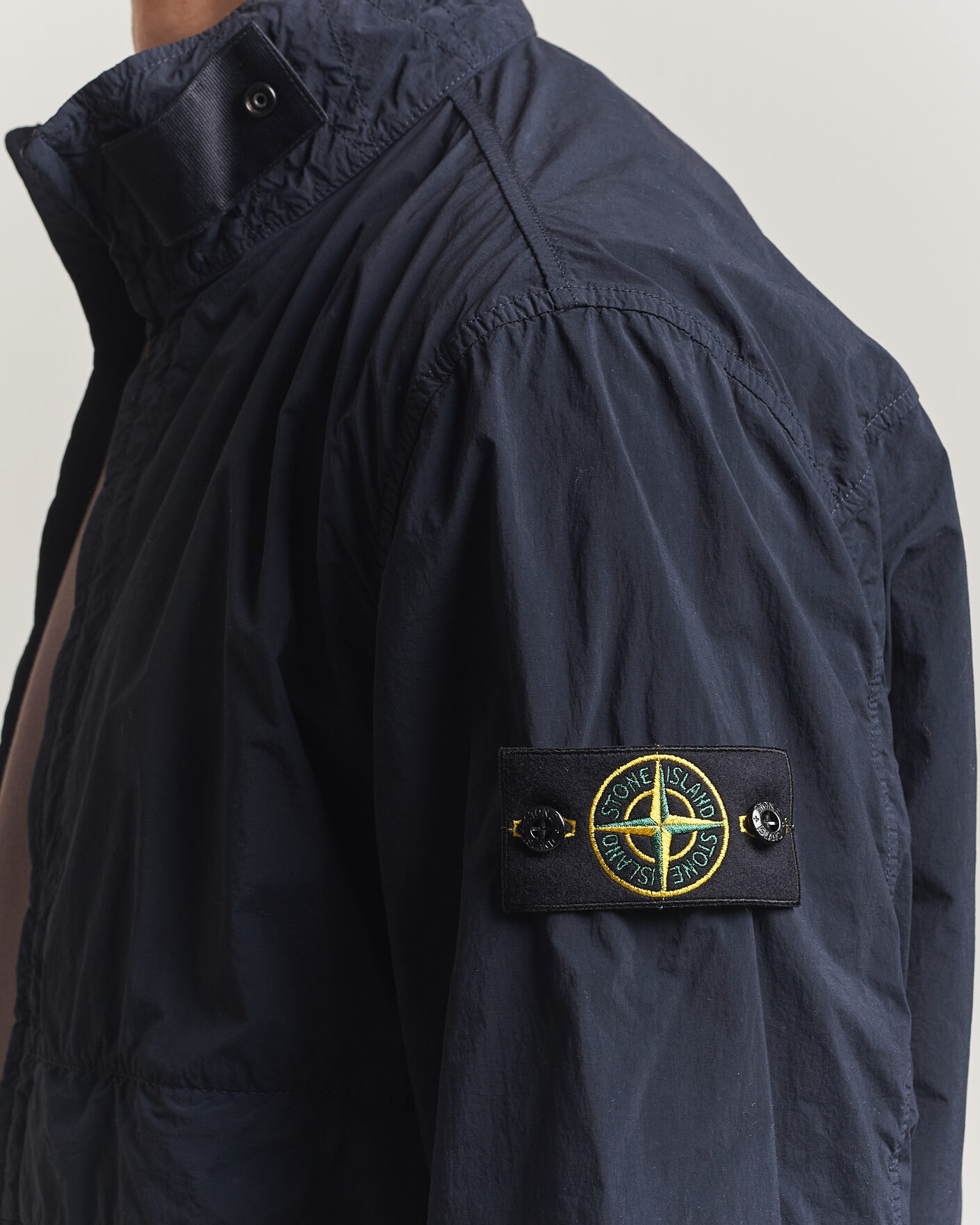 Homme | Manteaux Et Vestes | Stone Island | Nylon Smerigliato-TC Stand Collar Jacket Navy