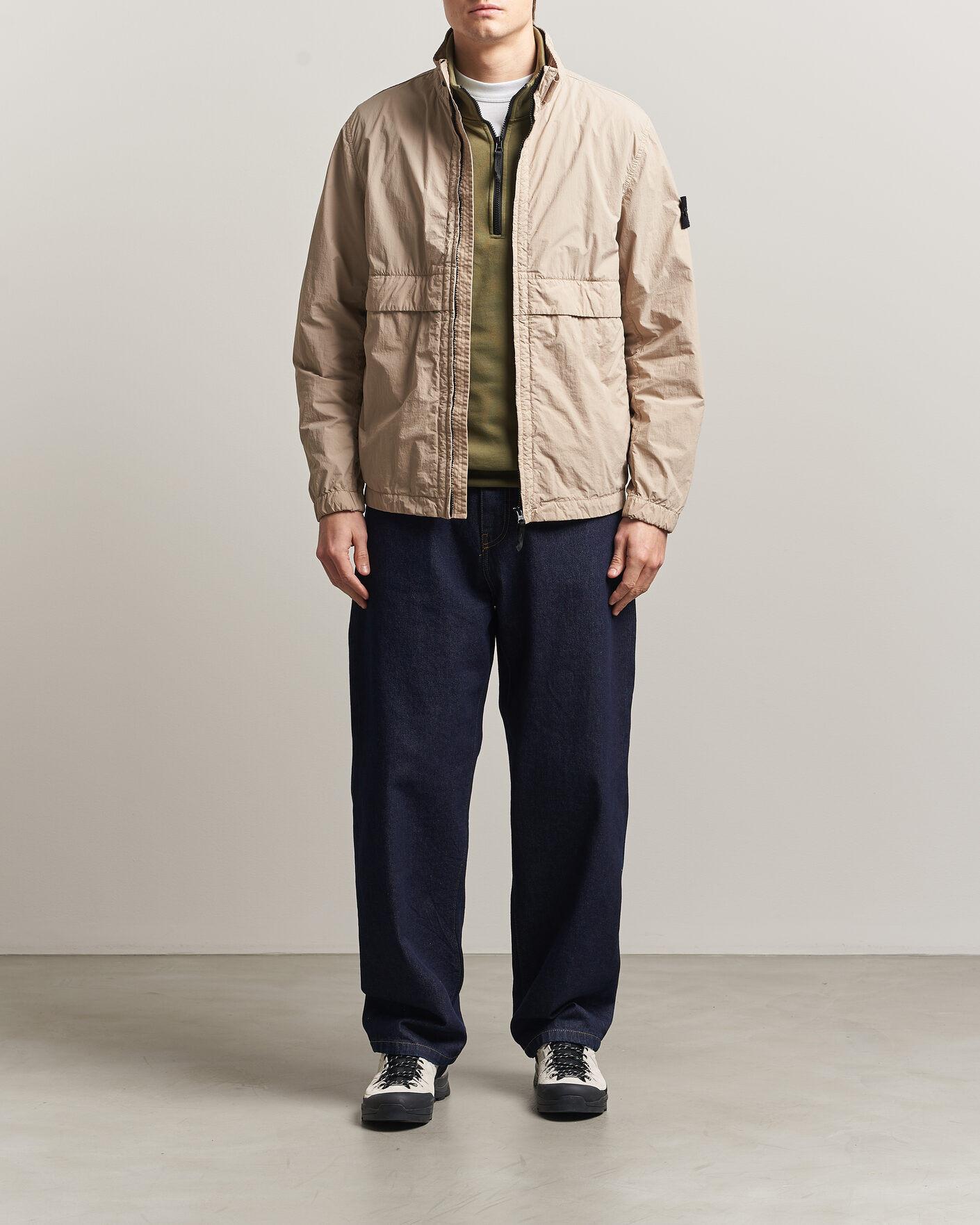 Homme | Manteaux Et Vestes | Stone Island | Nylon Smerigliato-TC Stand Collar Jacket Desert