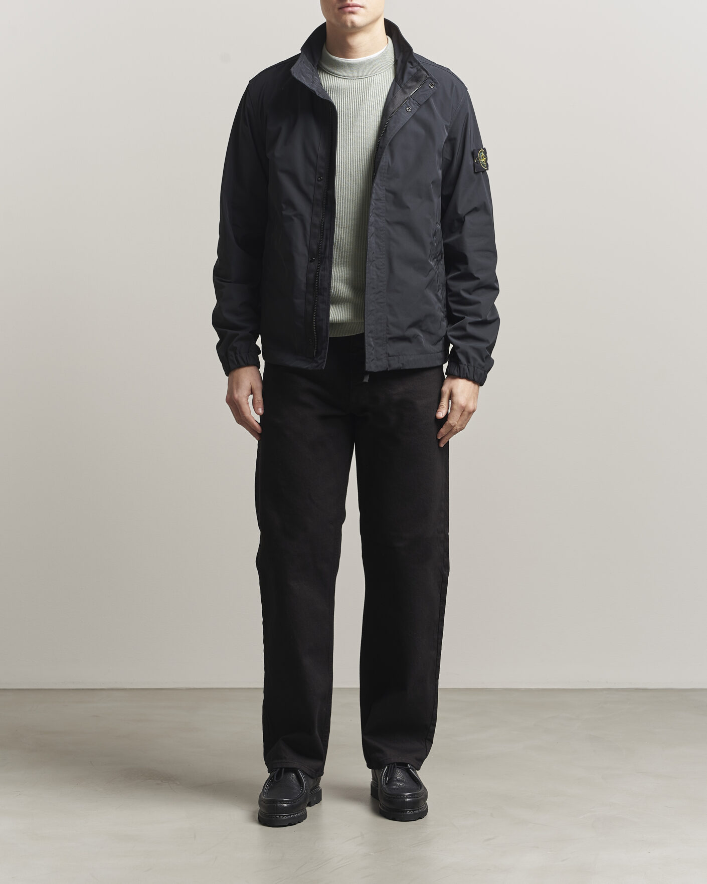 Homme | Manteaux Et Vestes | Stone Island | Micro Twill Stand Collar Jacket Black