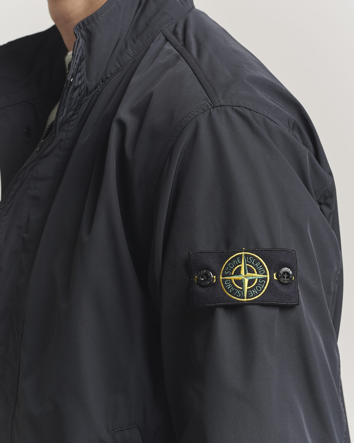 Homme | Manteaux Et Vestes | Stone Island | Micro Twill Stand Collar Jacket Black