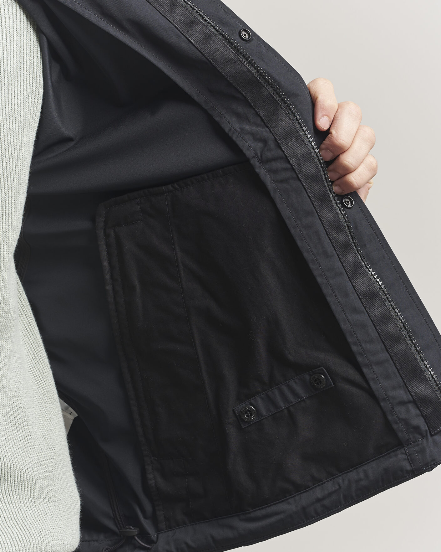 Homme | Manteaux Et Vestes | Stone Island | Micro Twill Stand Collar Jacket Black