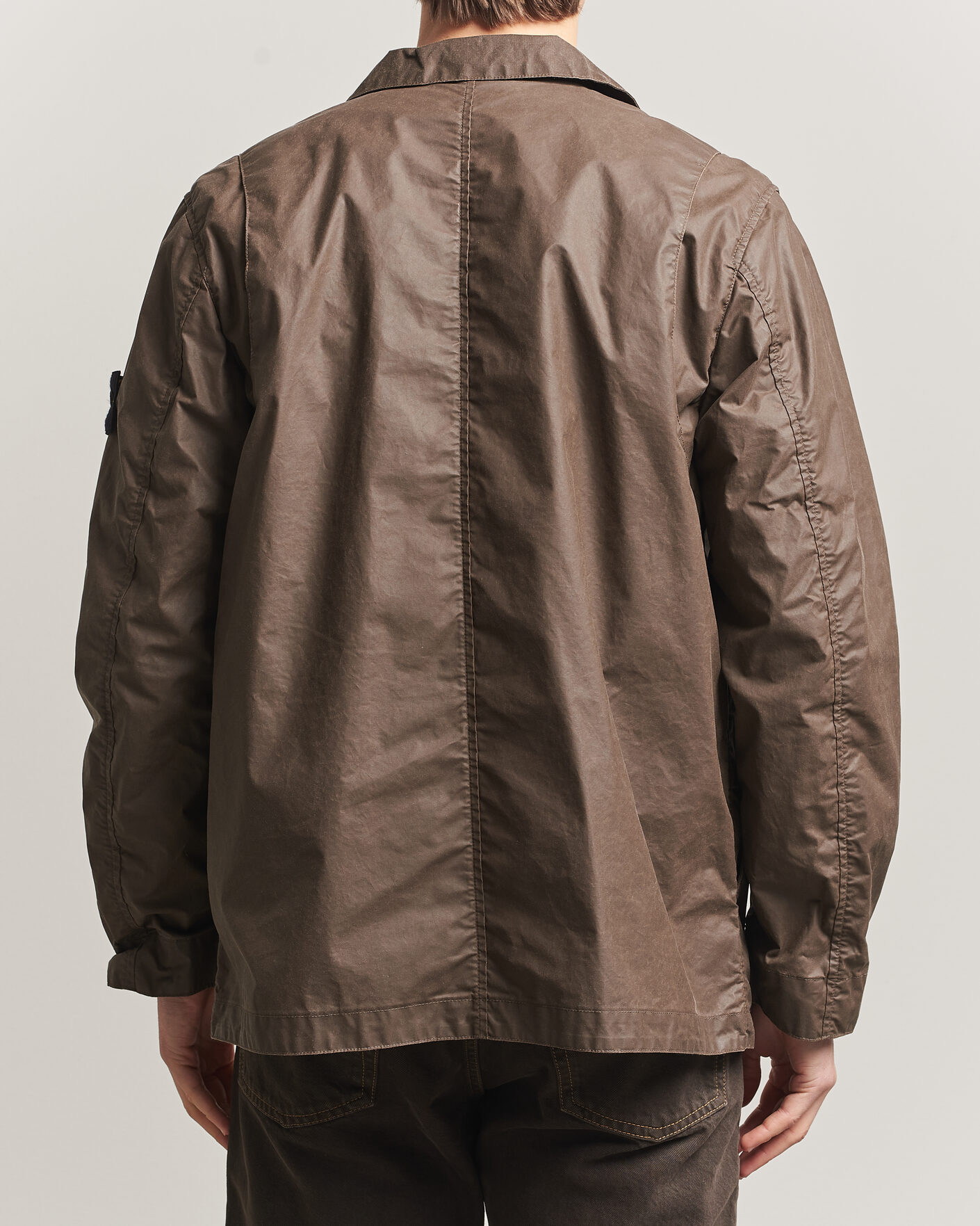 Homme | Manteaux Et Vestes | Stone Island | Waxed Pigment Cotton Tela Field Jacket Umber
