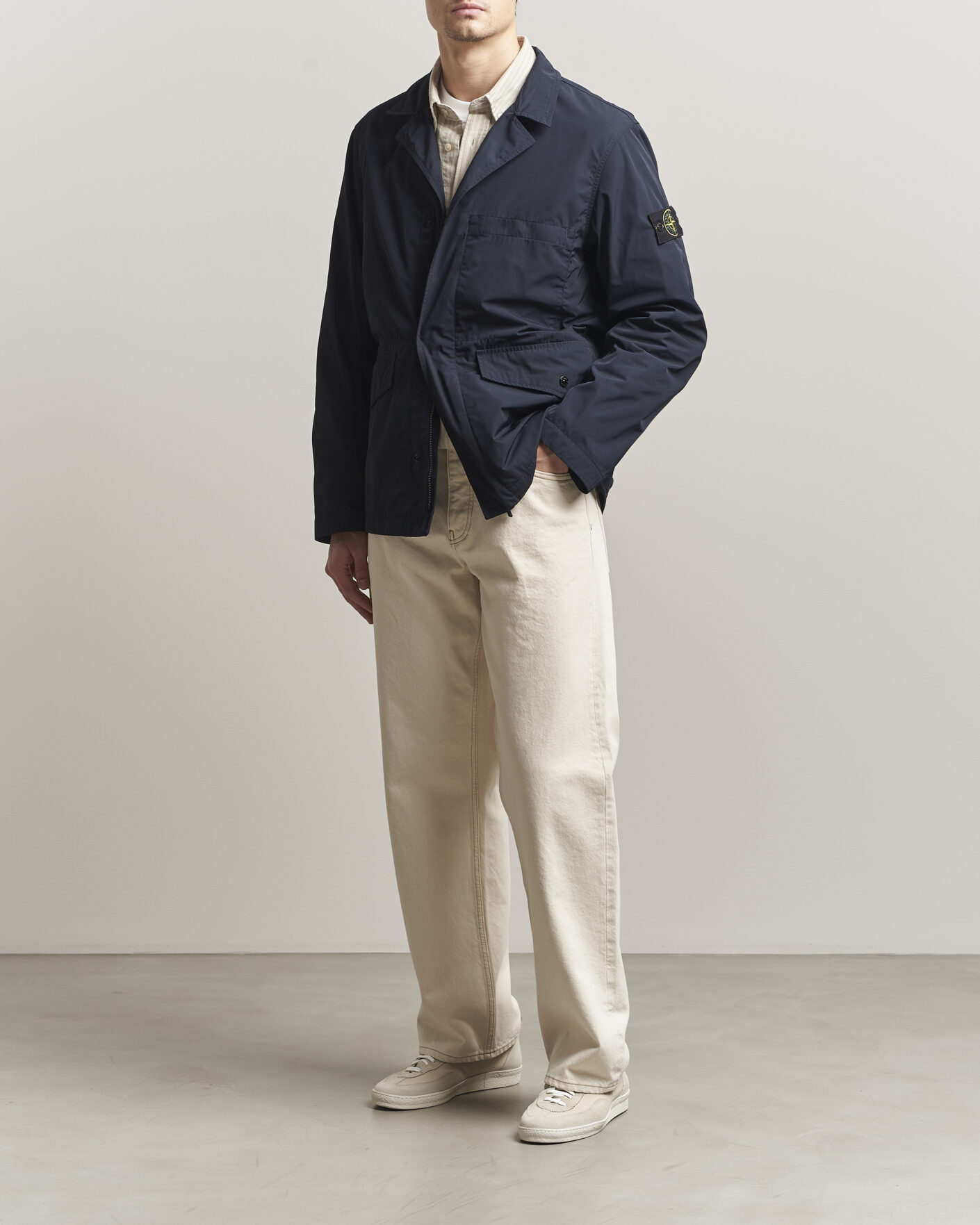 Homme | Manteaux Et Vestes | Stone Island | Micro Twill Blazer Jacket Navy