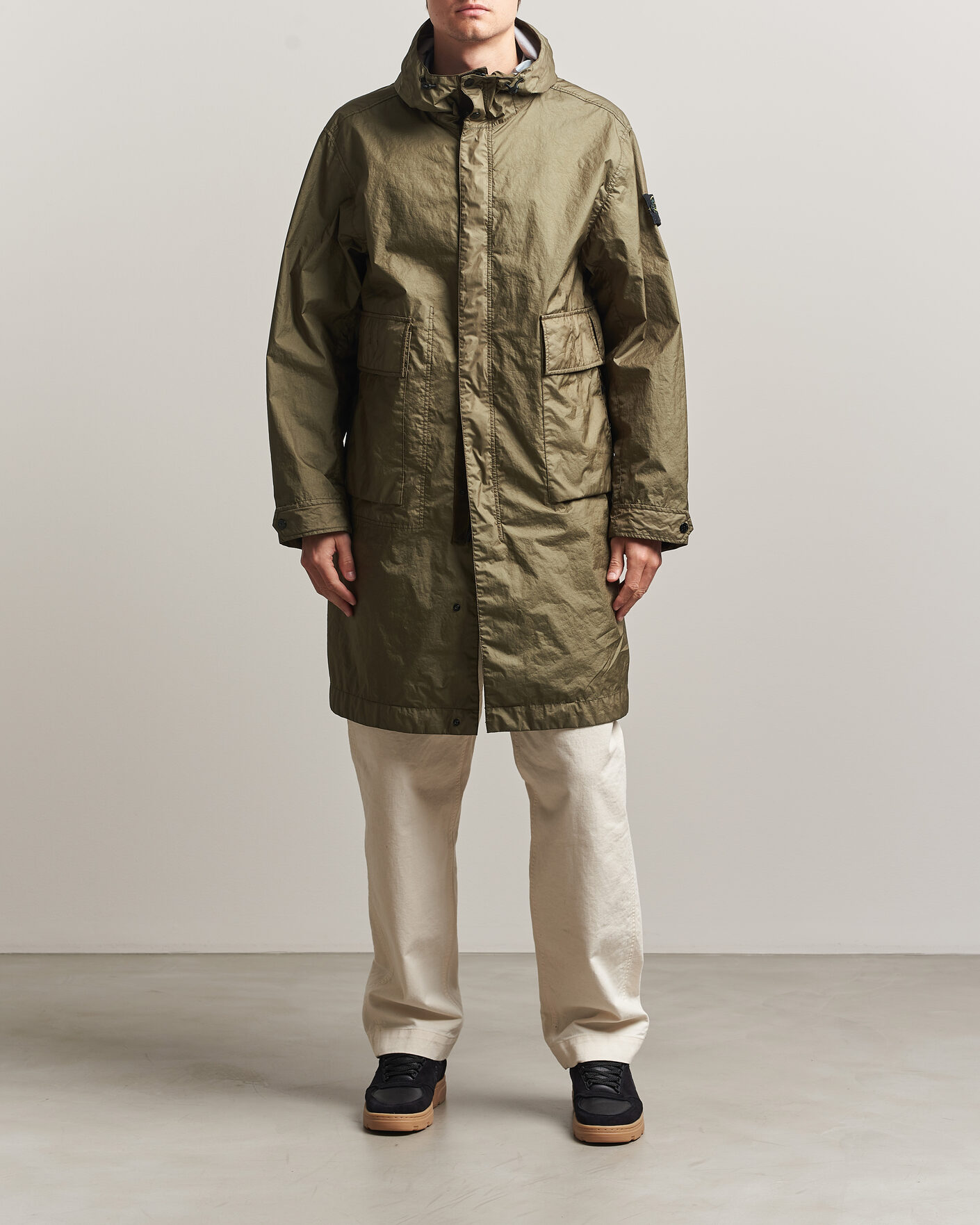 Homme | Manteaux Et Vestes | Stone Island | Membrana 3L Hooded Parka Military Green