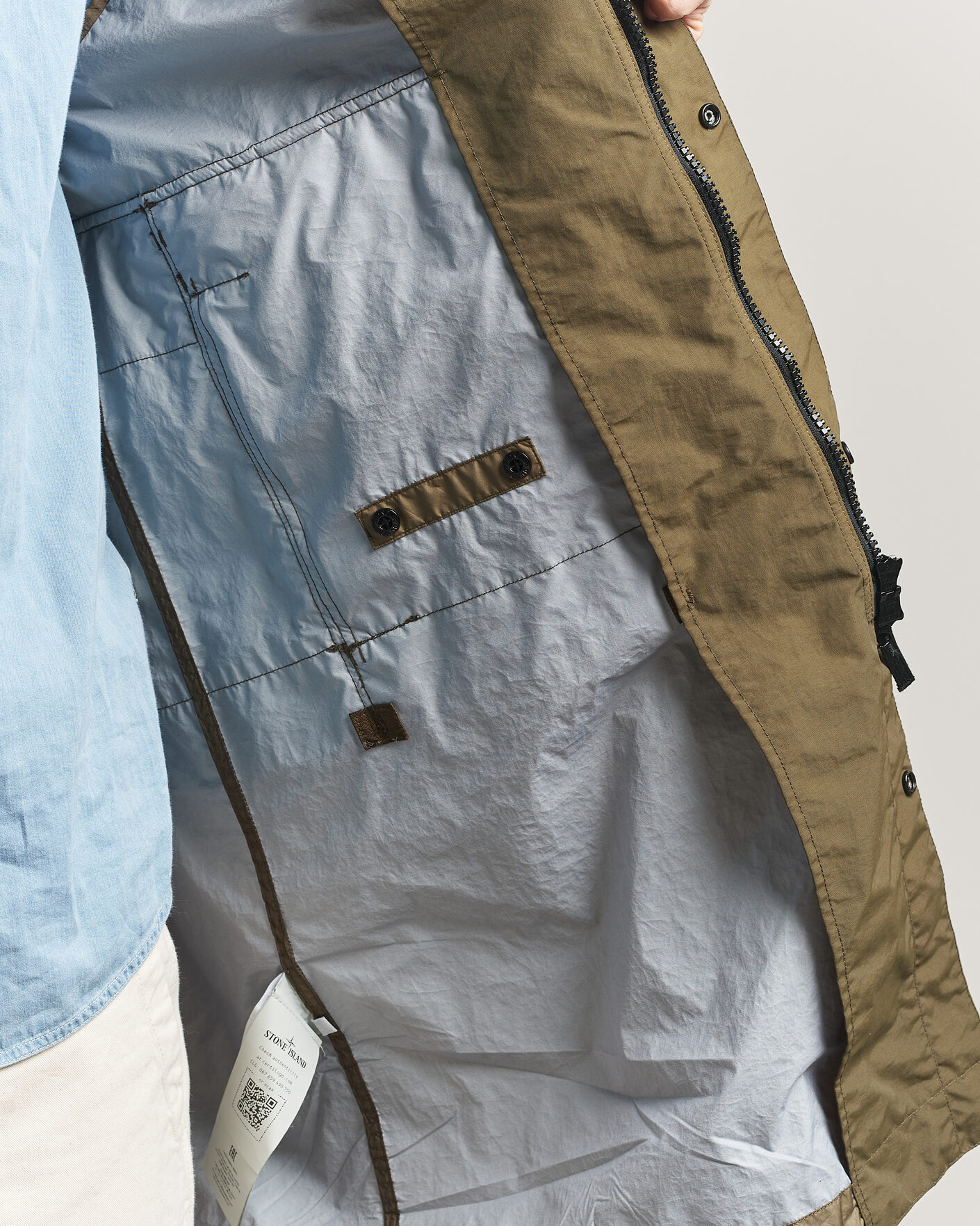 Homme | Manteaux Et Vestes | Stone Island | Membrana 3L Hooded Parka Military Green