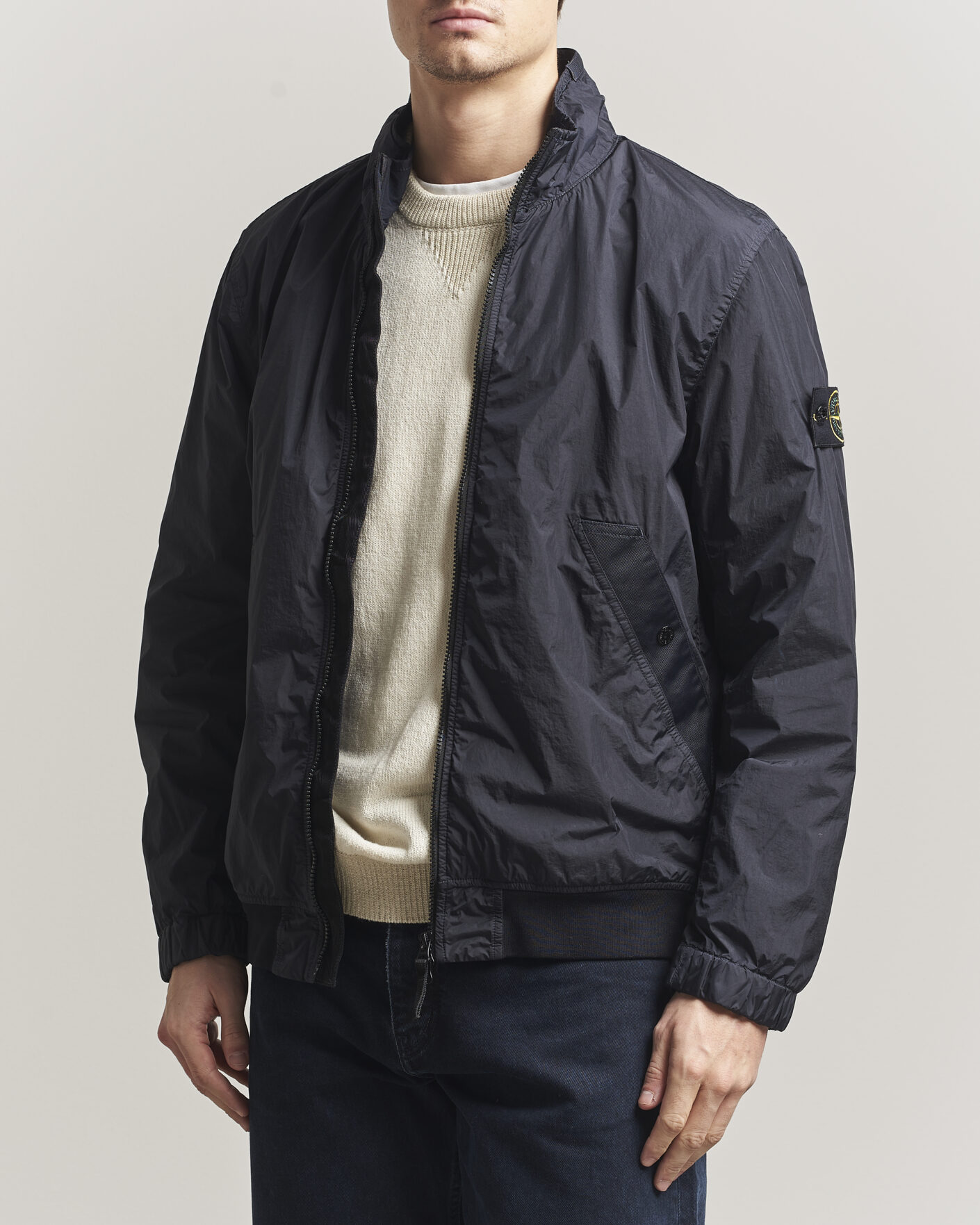 Homme | Manteaux Et Vestes | Stone Island | Crinkle Reps Short Jacket Navy