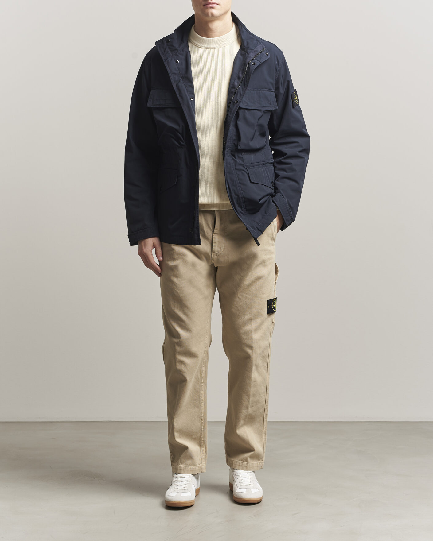 Homme | Manteaux Et Vestes | Stone Island | Micro Twill Field Jacket Navy