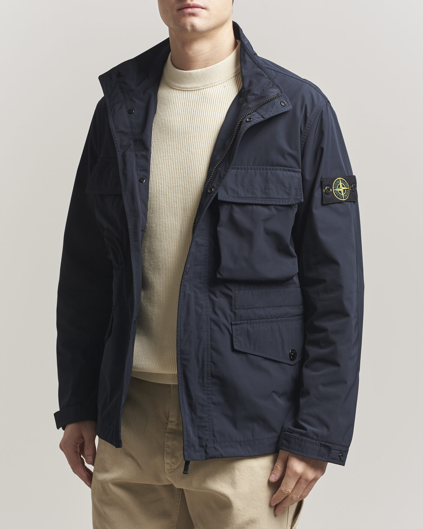 Homme | Manteaux Et Vestes | Stone Island | Micro Twill Field Jacket Navy