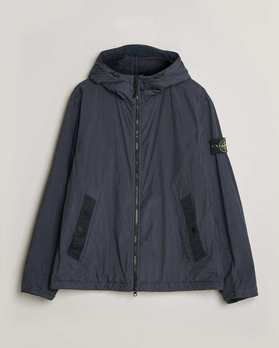Homme | Manteaux Et Vestes | Stone Island | Crinkle Reps Padded Hood Jacket Navy