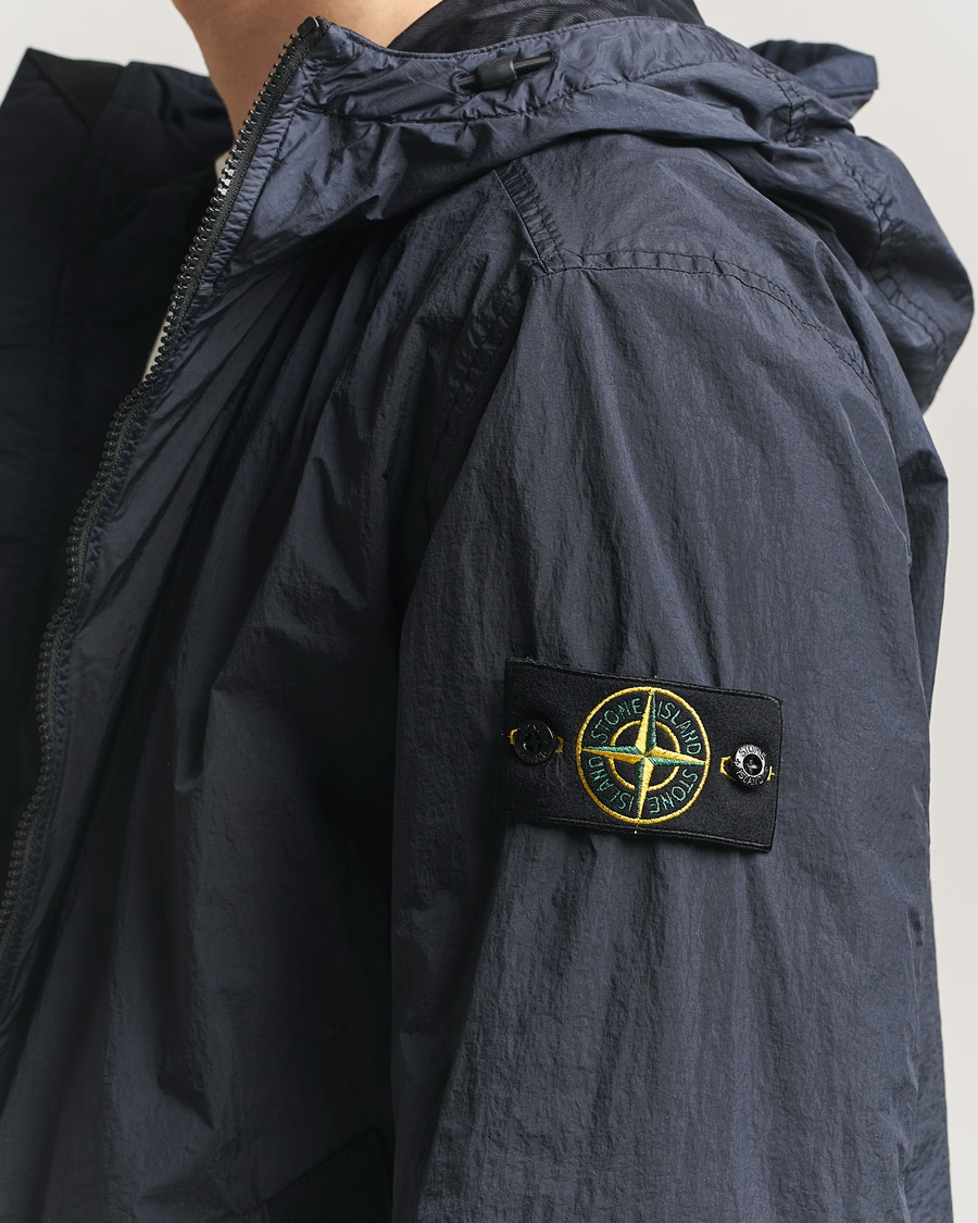 Homme | Manteaux Et Vestes | Stone Island | Crinkle Reps Padded Hood Jacket Navy